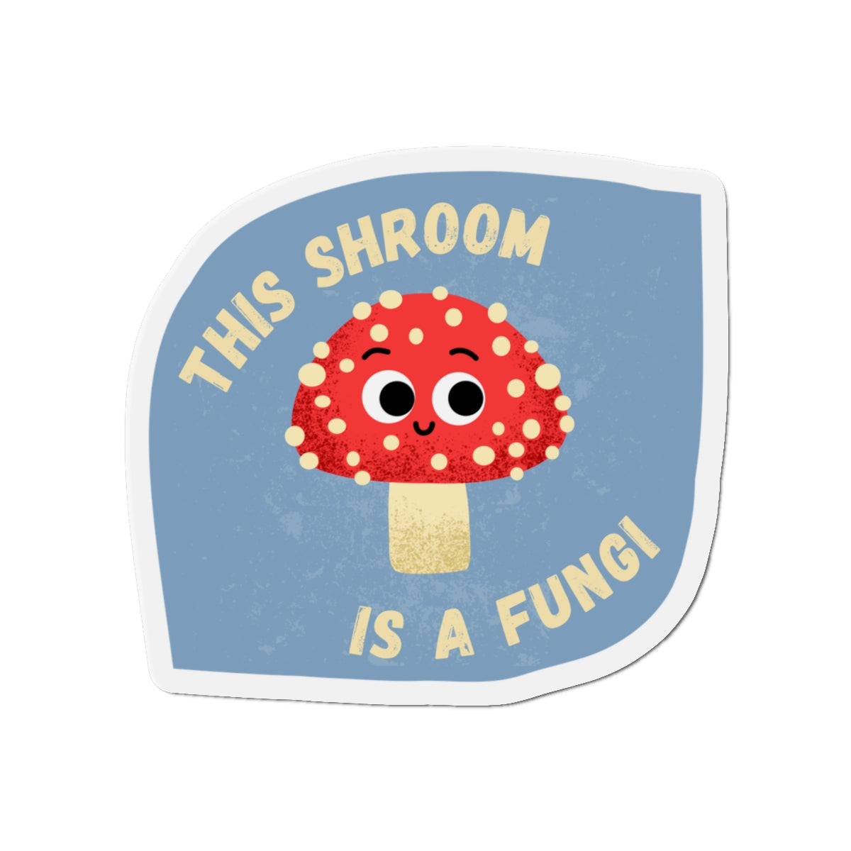 Whimsical Mushroom Die-Cut Magnet, Cute Kitchen Decor, Fun Gift for Kids, Nature Lover Refrigerator Magnet, Playful Office Accessory