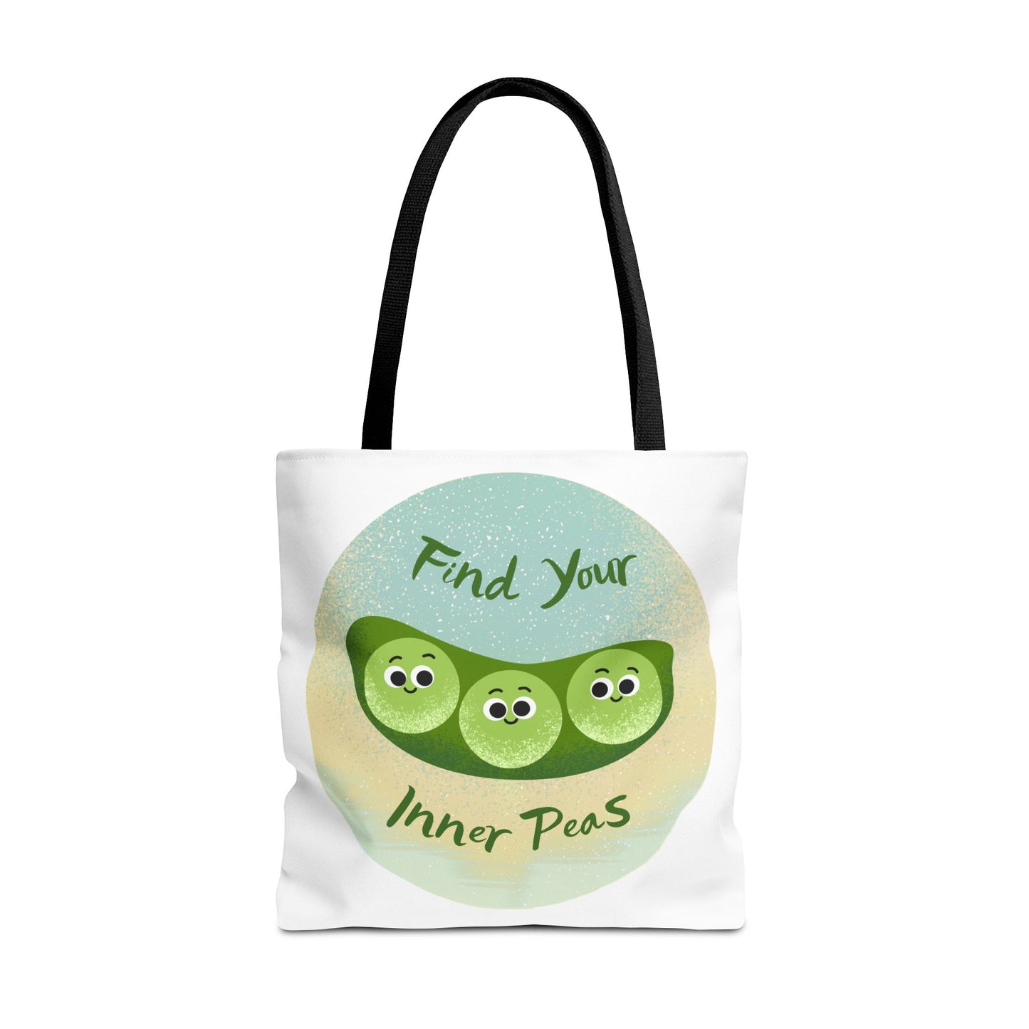 Whimsical Tote Bags - Find Your Inner Peas, Eco-Friendly Shopping Bag, Cute Gift for Gardeners, Motivational Tote, Fun Everyday Bag