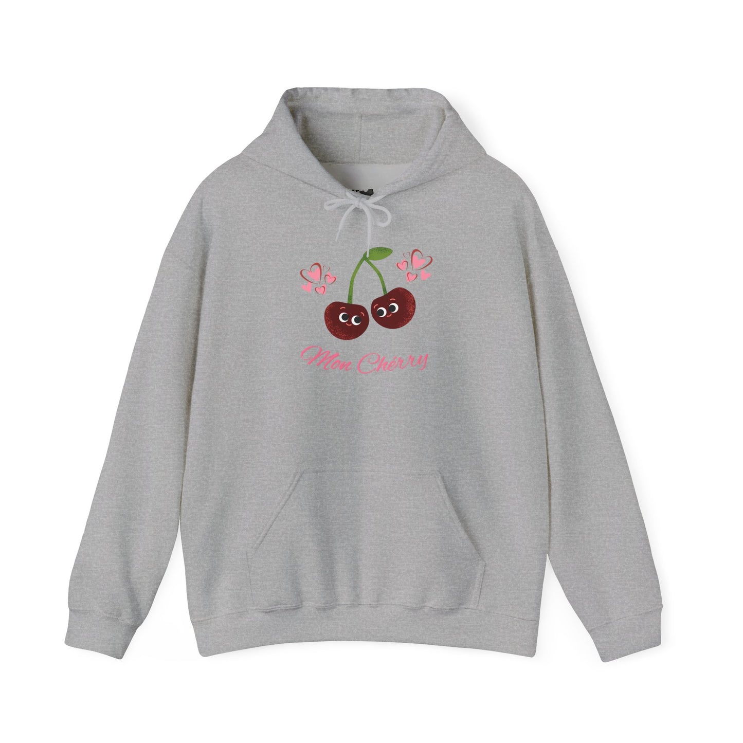 Cute Cherry Graphic Hoodie, Comfy Pullover for Spring, Cherry Lovers Gift, Cozy Pullover for Casual Wear, Fruit Themed Apparel