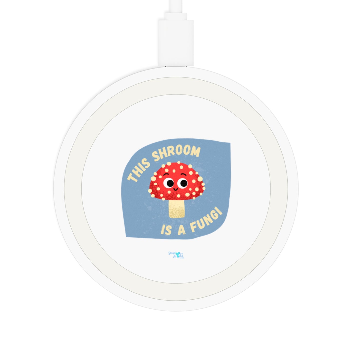 Cute Mushroom Wireless Charging Pad, Fun Tech Accessory, Gift for Gamers, Bundle With Air Pod Case, Eco-Friendly Charging Station