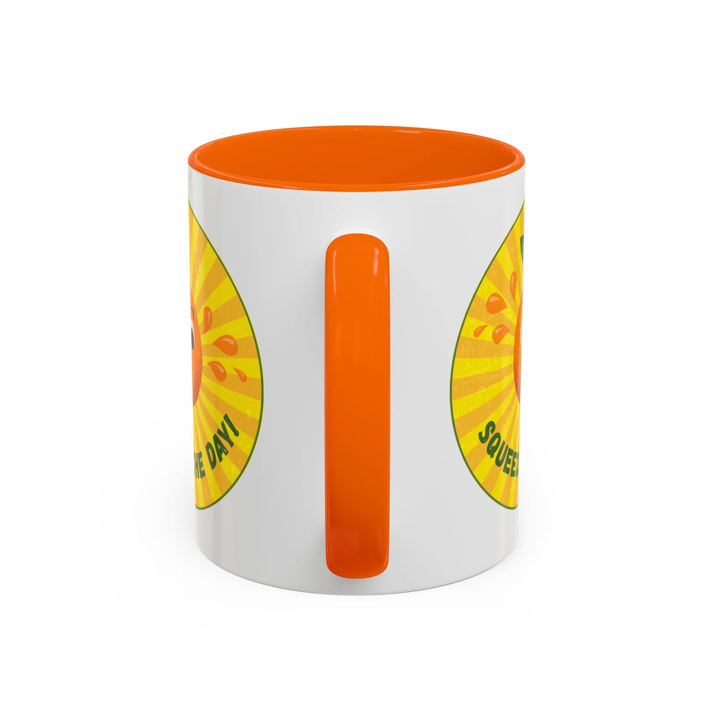 Cheerful Orange Coffee Mug, Bright Citrus Mug, Fun Gift for Coffee Lovers, Kitchen Decor, Squeeze the Day Mug