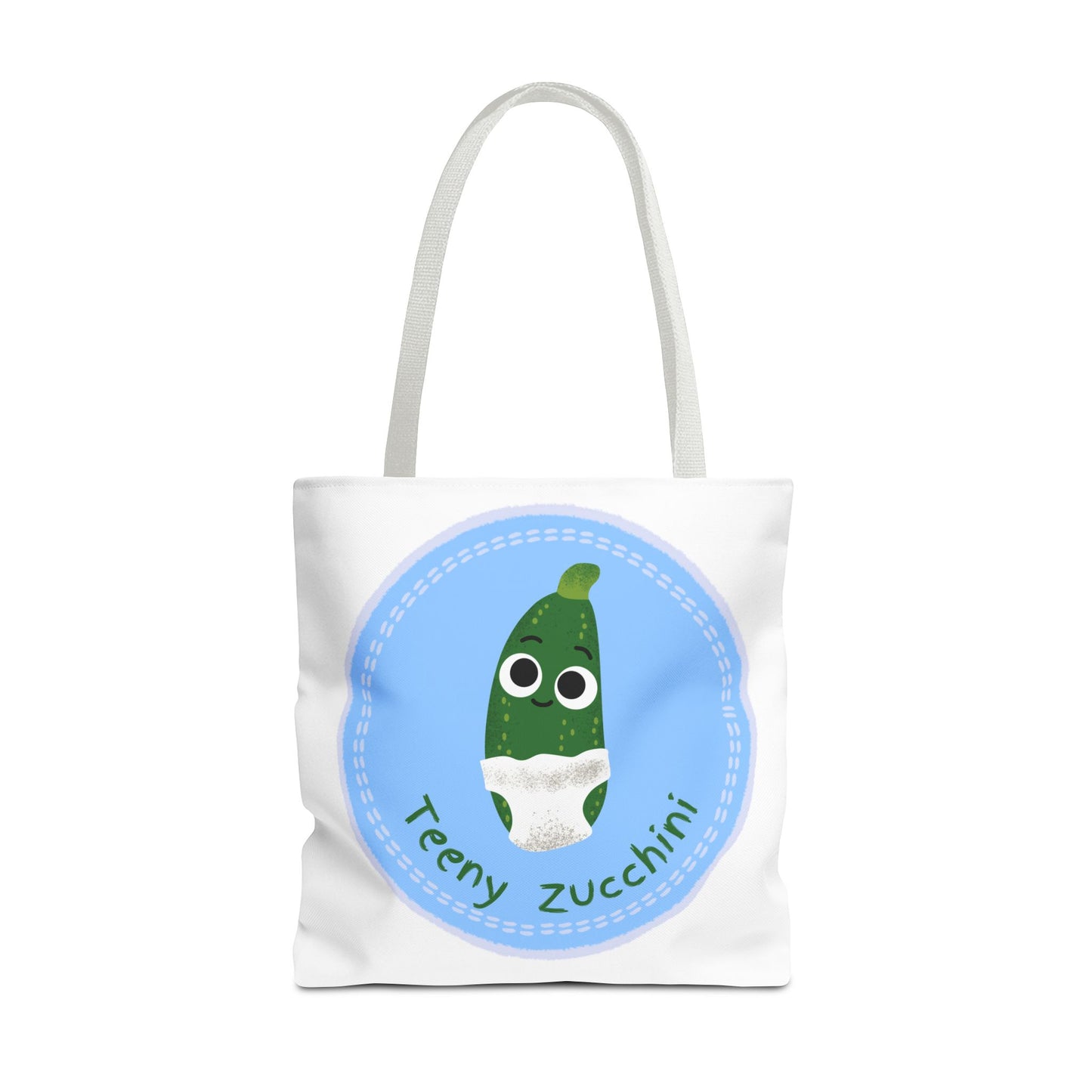 Cute Teeny Zucchini Tote Bag, Eco-Friendly Shopping Bag, Reusable Grocery Tote, Fun Gift for Veggie Lovers, Everyday Carryall