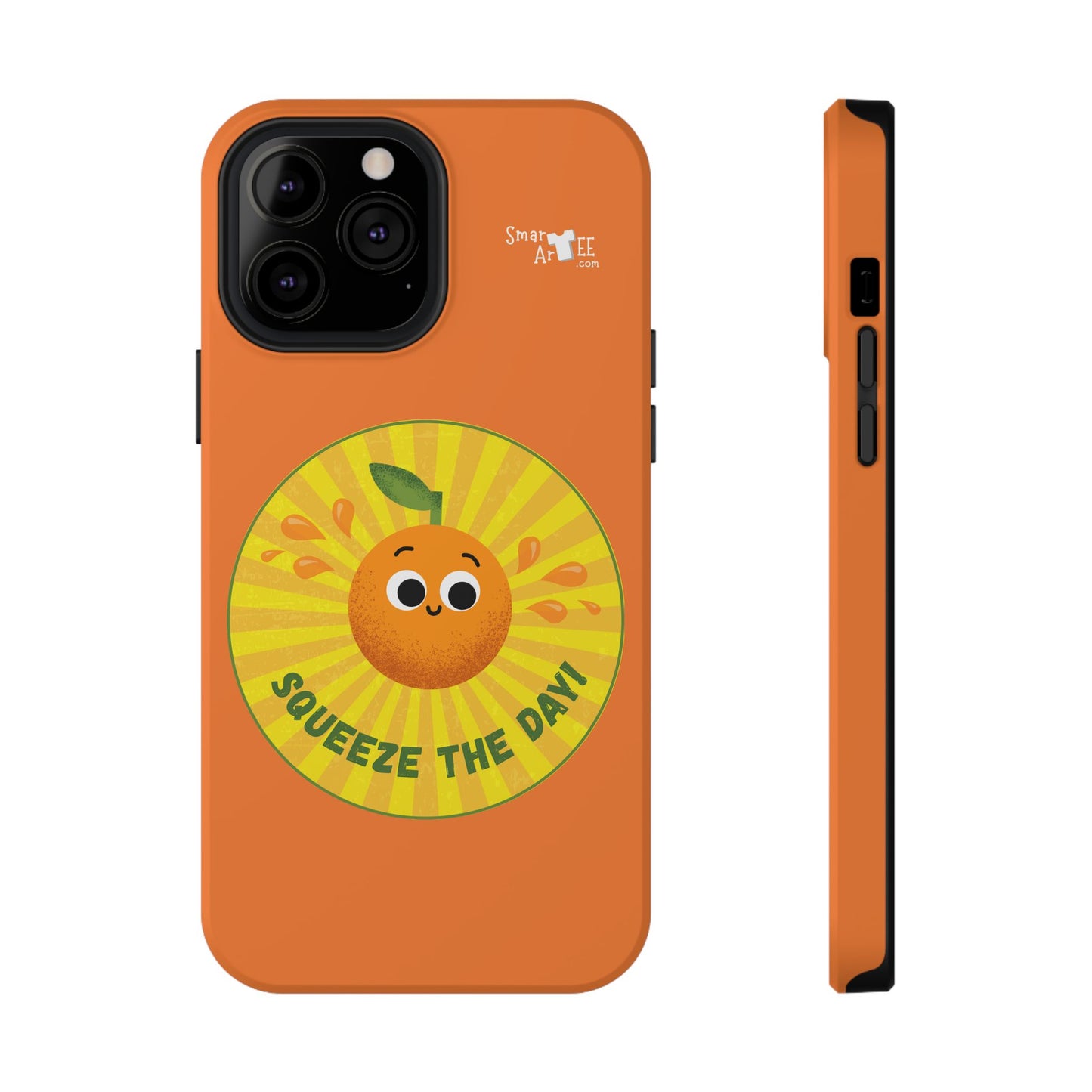 Orange Squeeze Impact-Resistant Case | Fun Phone Cover for Daily Motivation, Gift for Friends, Cute Phone Accessory, Squeeze the Day!