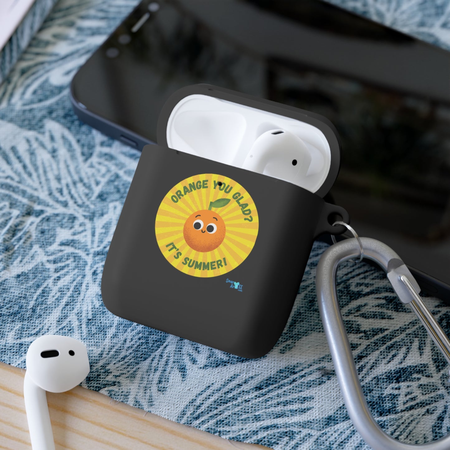 Summer Vibe AirPods Case Cover, Orange Fruit AirPods Holder, Fun Summer Gift, Apple AirPods Accessory