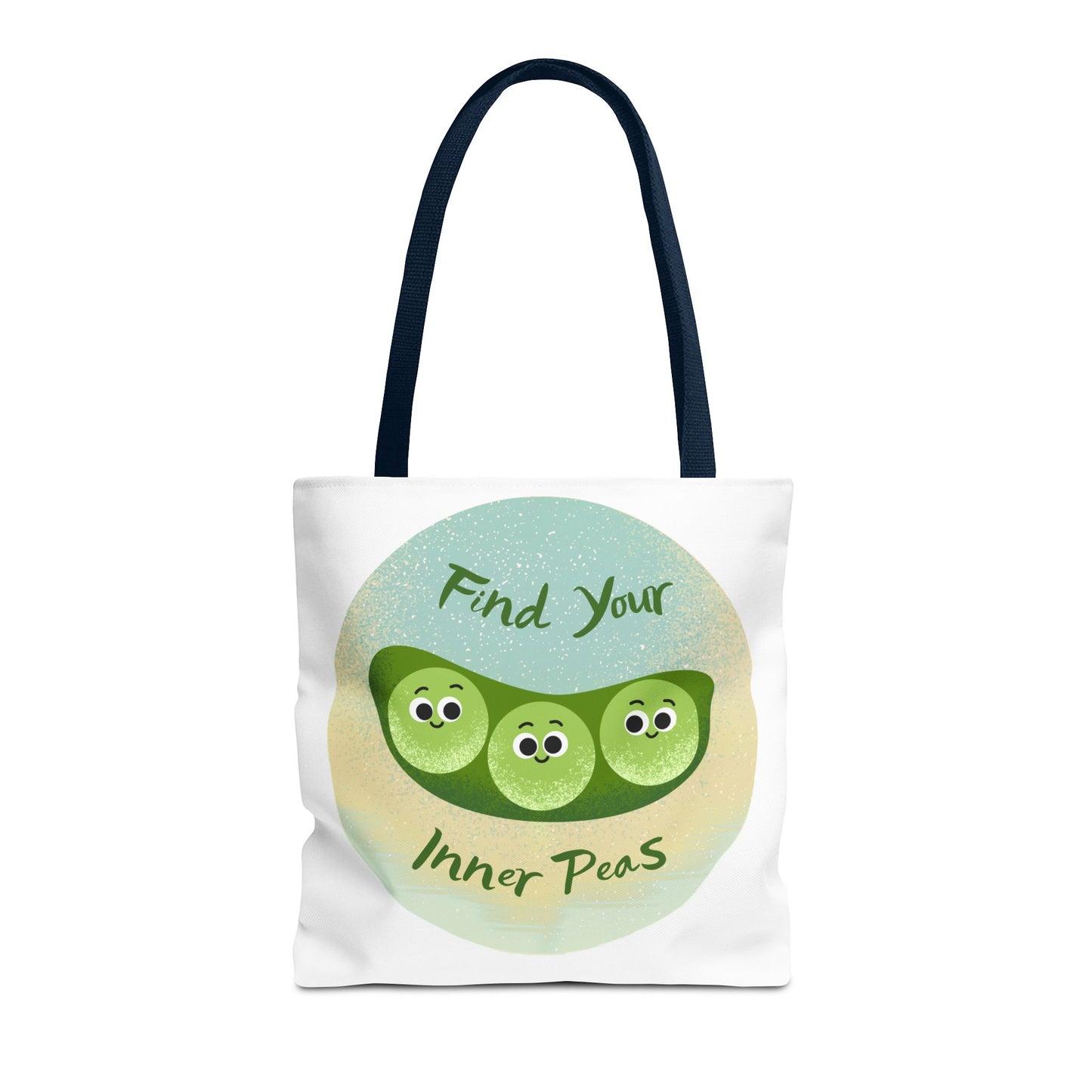 Whimsical Tote Bags - Find Your Inner Peas, Eco-Friendly Shopping Bag, Cute Gift for Gardeners, Motivational Tote, Fun Everyday Bag