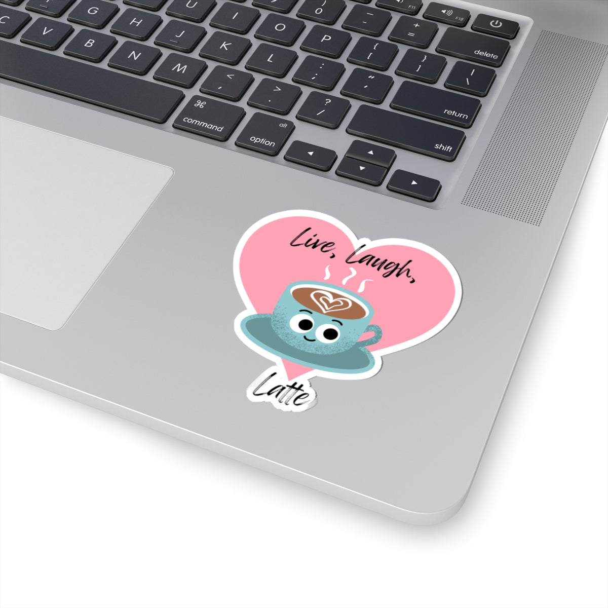 Cute Coffee Stickers, Live Laugh Latte, Fun Laptop Decor, Gift for Coffee Lovers, Aesthetic Wall Stickers