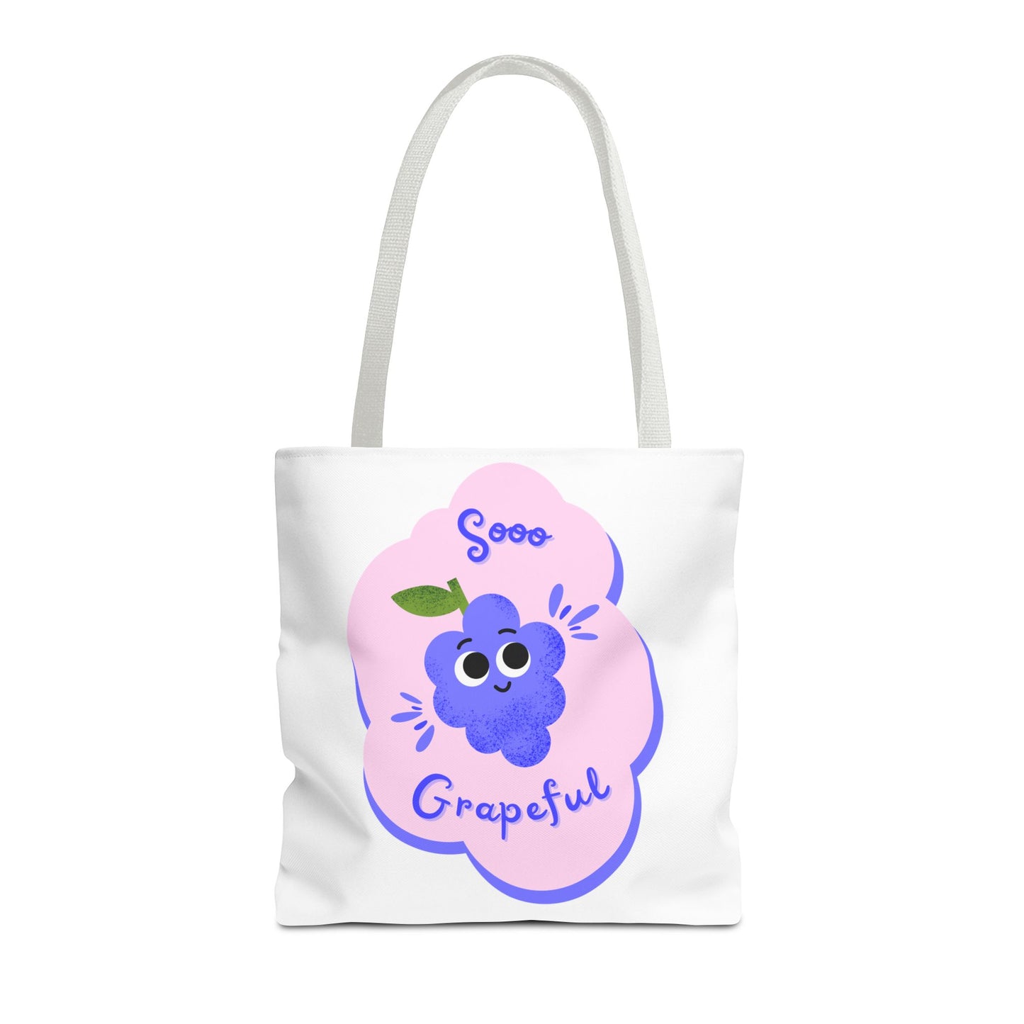 Cute Grape Tote Bag, Sooo Grapeful Shopping Bag, Eco-Friendly Grocery Tote, Fun Fruit Gift, Summer Beach Bag