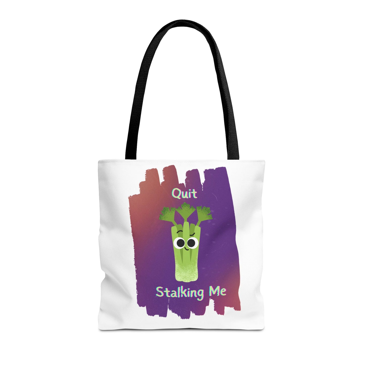 Playful Celery Tote Bag - "Quit Stalking Me" - Funny Shopping Bag, Gift for Veggie Lovers, Gym, Market, Eco-Friendly Bag