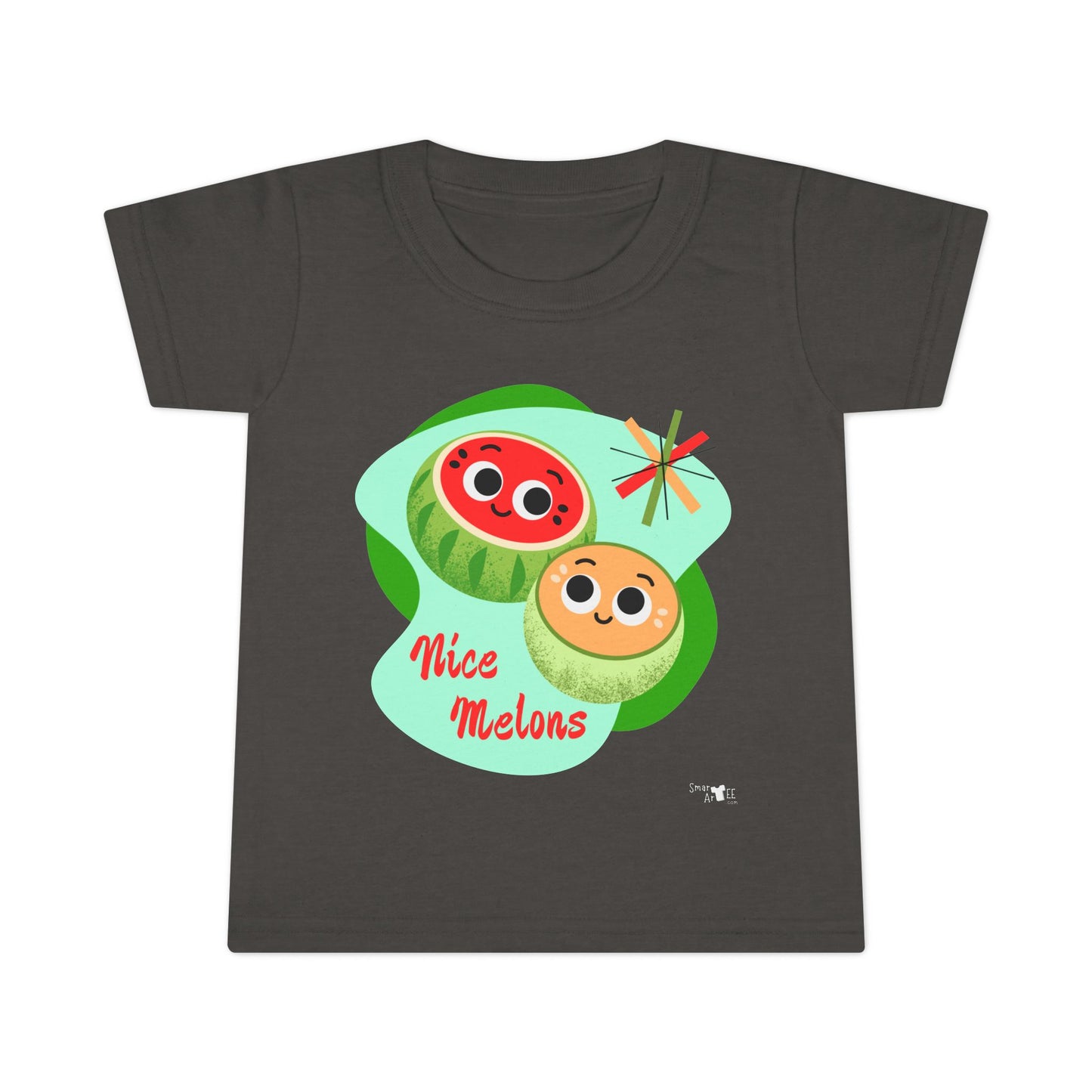 Cute Toddler Shirt with 'Nice Melons' Design, Kids Summer Tees, Boys and Girls Gift, Playful Cotton Top, Adorable Birthday Outfit
