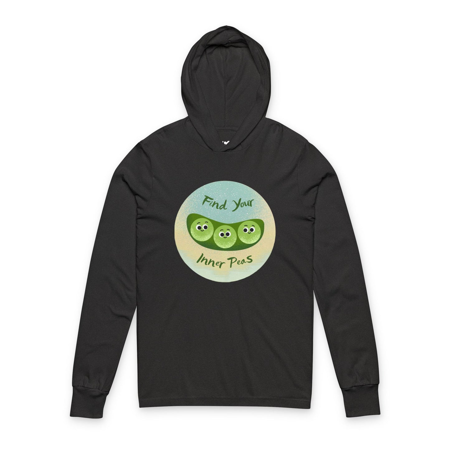 Whimsical Inner Peace Hooded Long Sleeve Shirt - Perfect for Relaxation, Yoga, Meditation, Gifts for Friends, or Casual Outfits