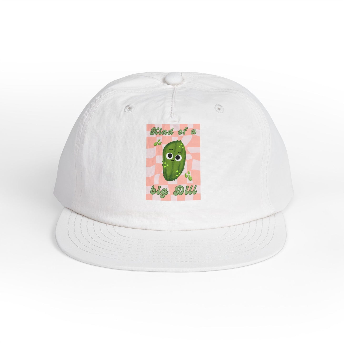 Funny Surf Cap with Cute Dill Pickle Design, Summer Hat for Beach Lovers, Ideal Gift for Foodies, Great for BBQs and Parties