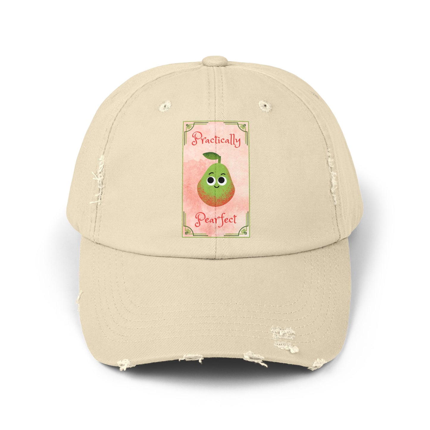 Practically Perfect Distressed Cap, Cute Casual Hats, Gift for Friends, Stylish Accessories, Everyday Wear