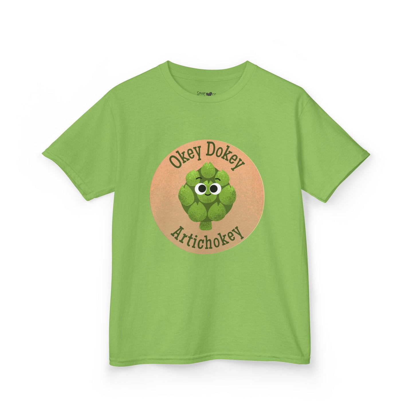 Kids Funny Graphic Tee with 'Okey Dokey Artichokey' Design, Cute Kids Shirt, Playful Apparel, Gift for Children, Summer Wear