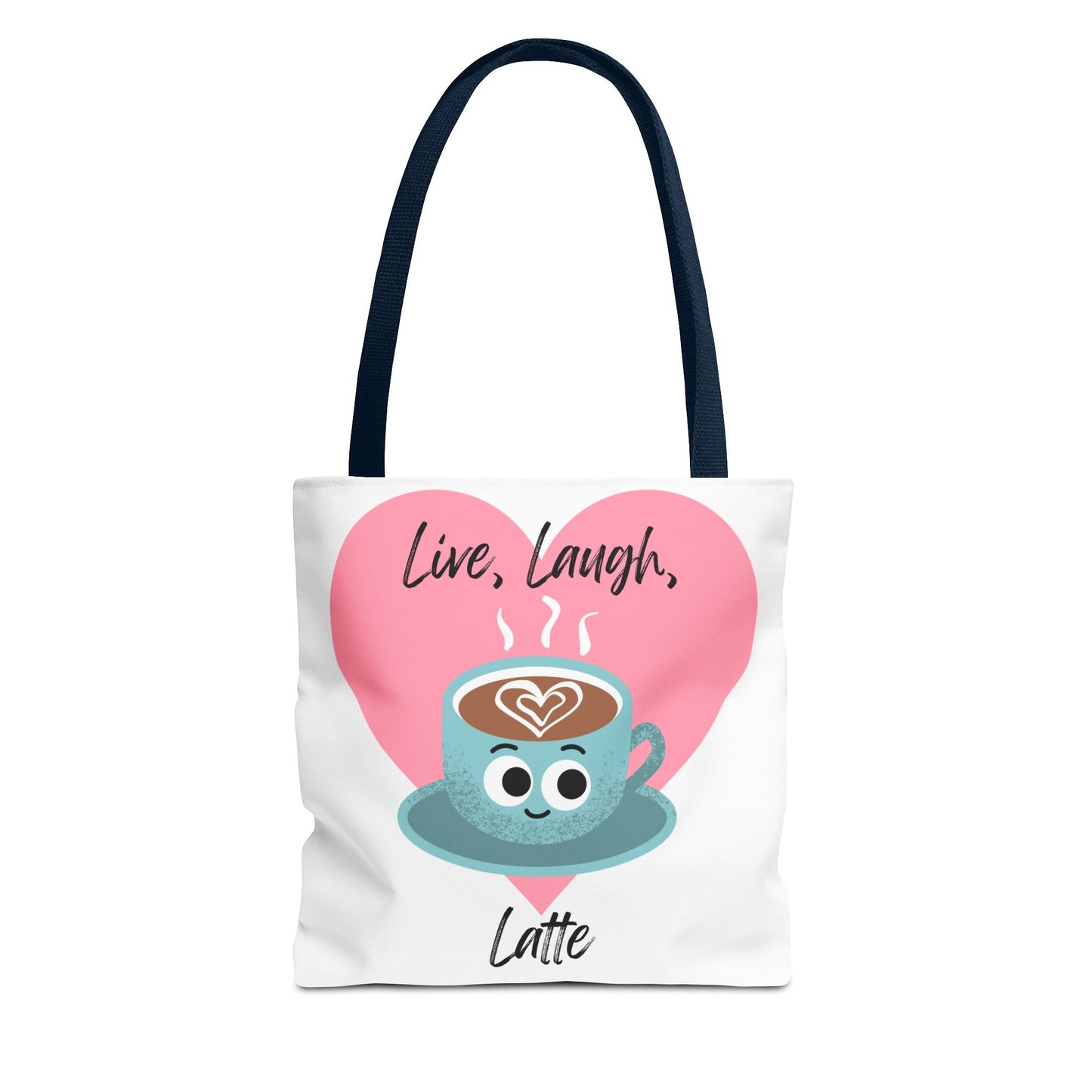 Cute Coffee Tote Bag - Live, Laugh, Latte - Perfect Gift for Coffee Lovers, Casual Carryall, Eco-Friendly, Everyday Use
