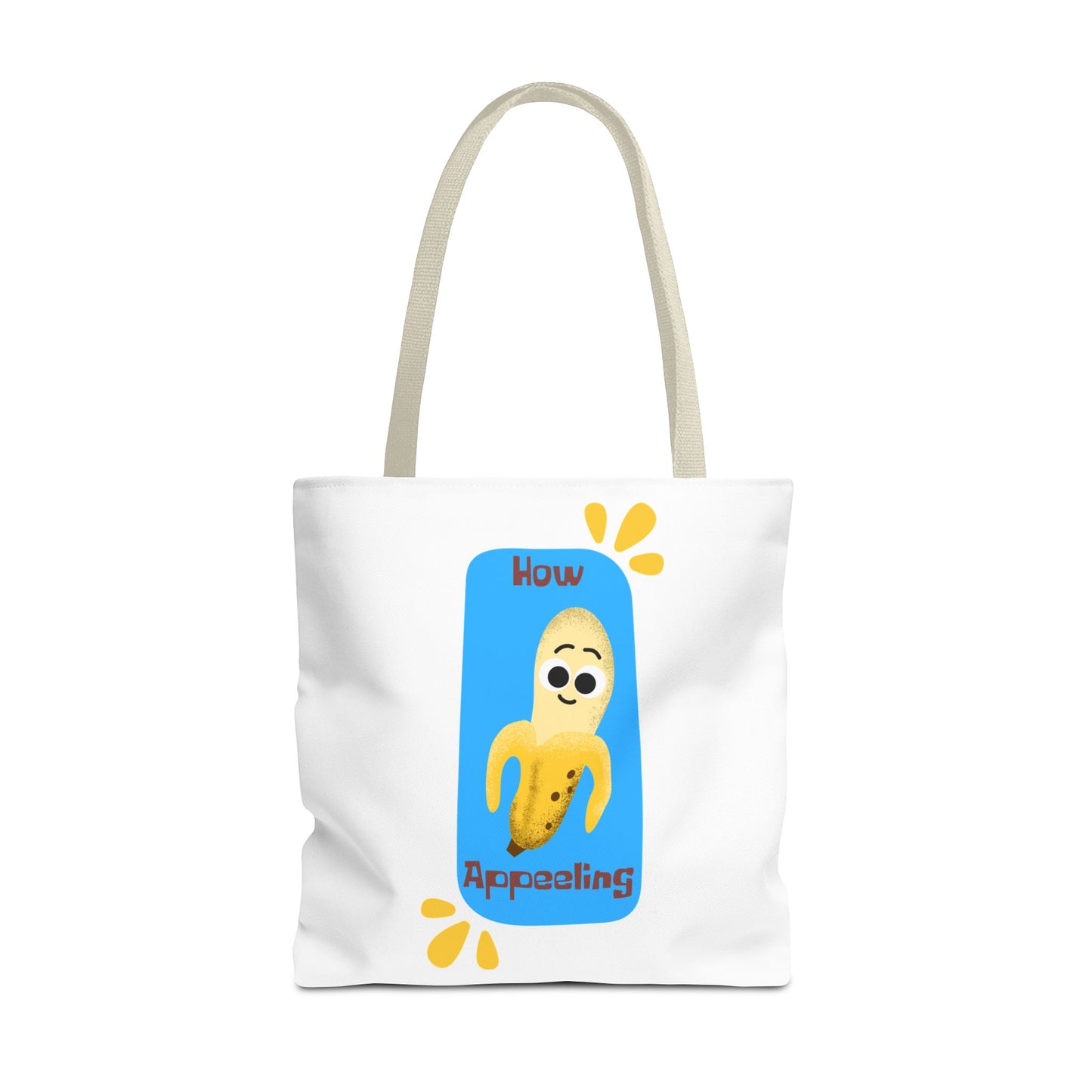 Fun Banana Tote Bag, Cute Shopping Bag, Novelty Bag, Gift for Fruit Lovers, How Appealing Bag, Eco-Friendly Tote