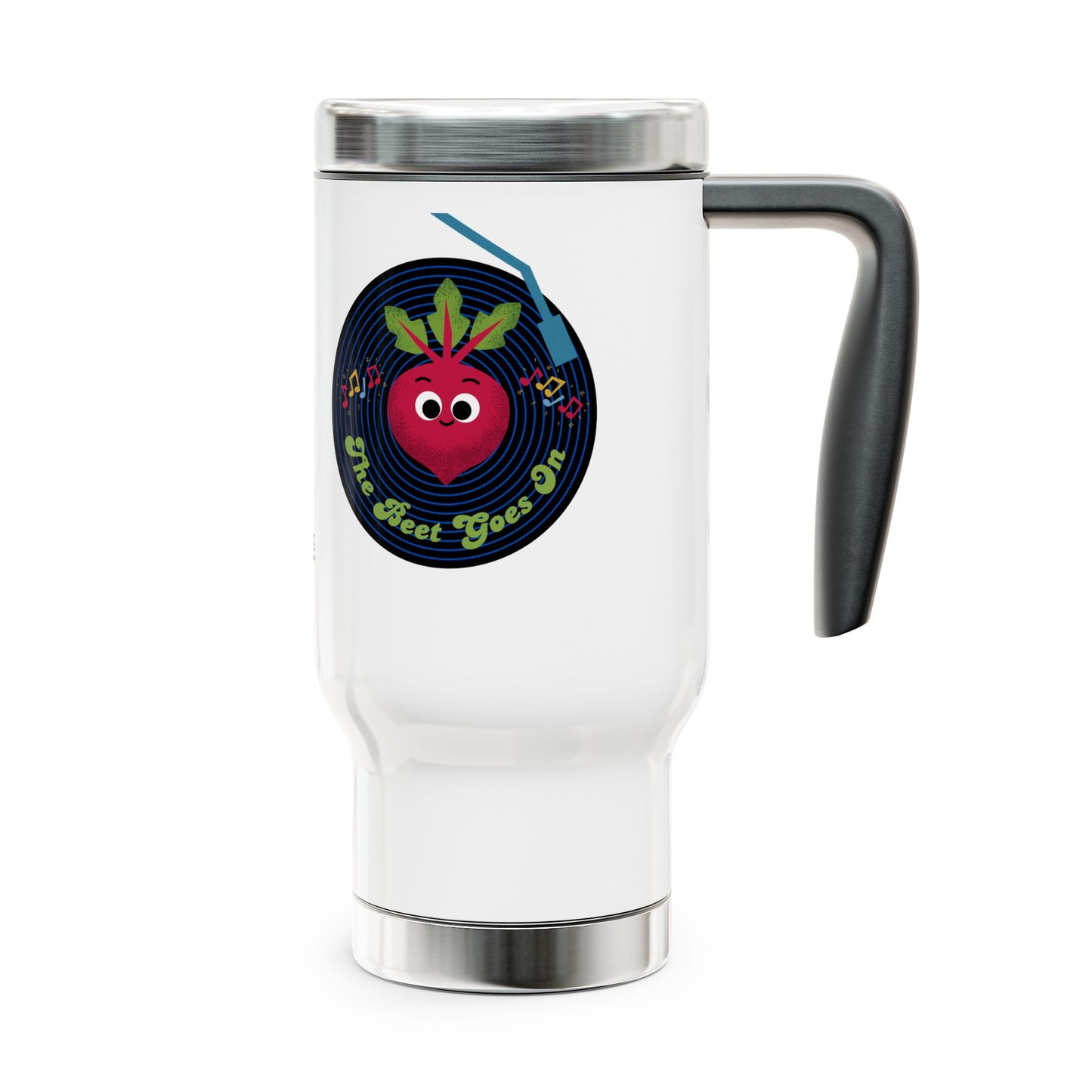 Fun Beet Themed Travel Mug, Stainless Steel Coffee Cup, Gifts for Fun Coffee Lovers, Funny Travel Mug for Him or Her, Top Gifts for Holidays