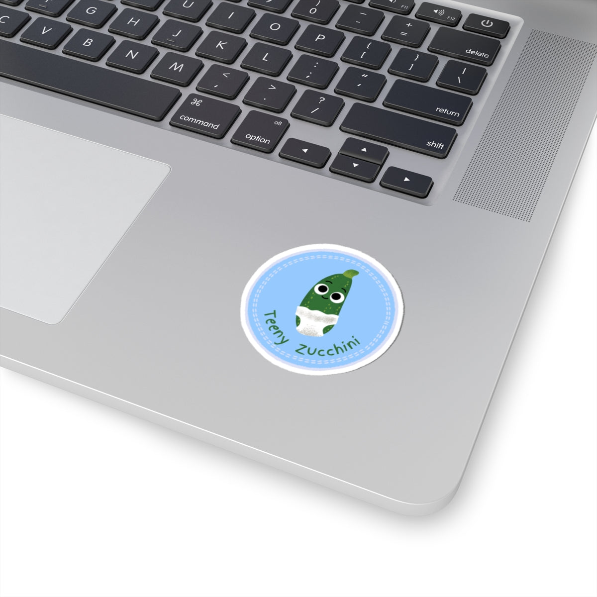 Adorable Teeny Zucchini Kiss-Cut Stickers, Cute Vegetable Stickers, Laptop Decals, Fun Gardening Gifts, Quirky Decor, Cartoon Veggie Art