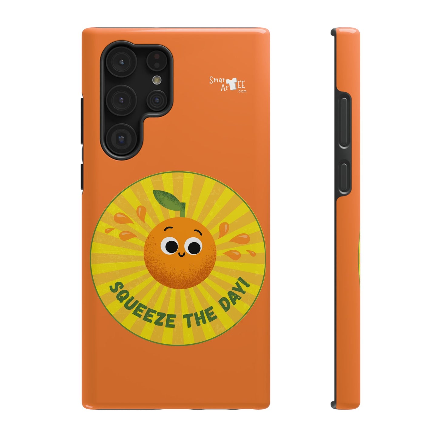 Orange Squeeze Impact-Resistant Case | Fun Phone Cover for Daily Motivation, Gift for Friends, Cute Phone Accessory, Squeeze the Day!