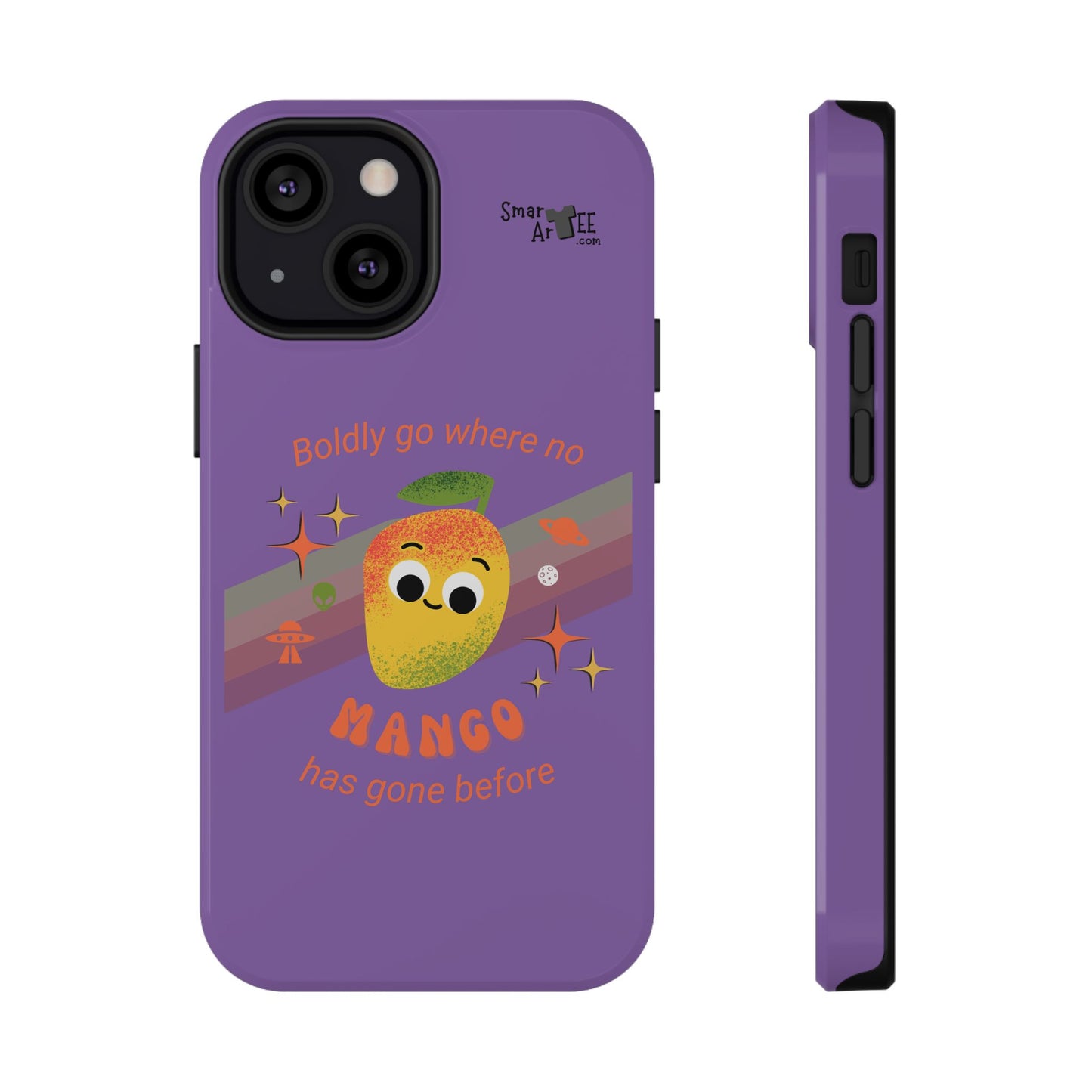 Star Trek Themed Mango Pun Phone Case, Impact-Resistant Case, Quirky Tech Accessory, Cute Phone Cover, Gift for Fruit Lovers