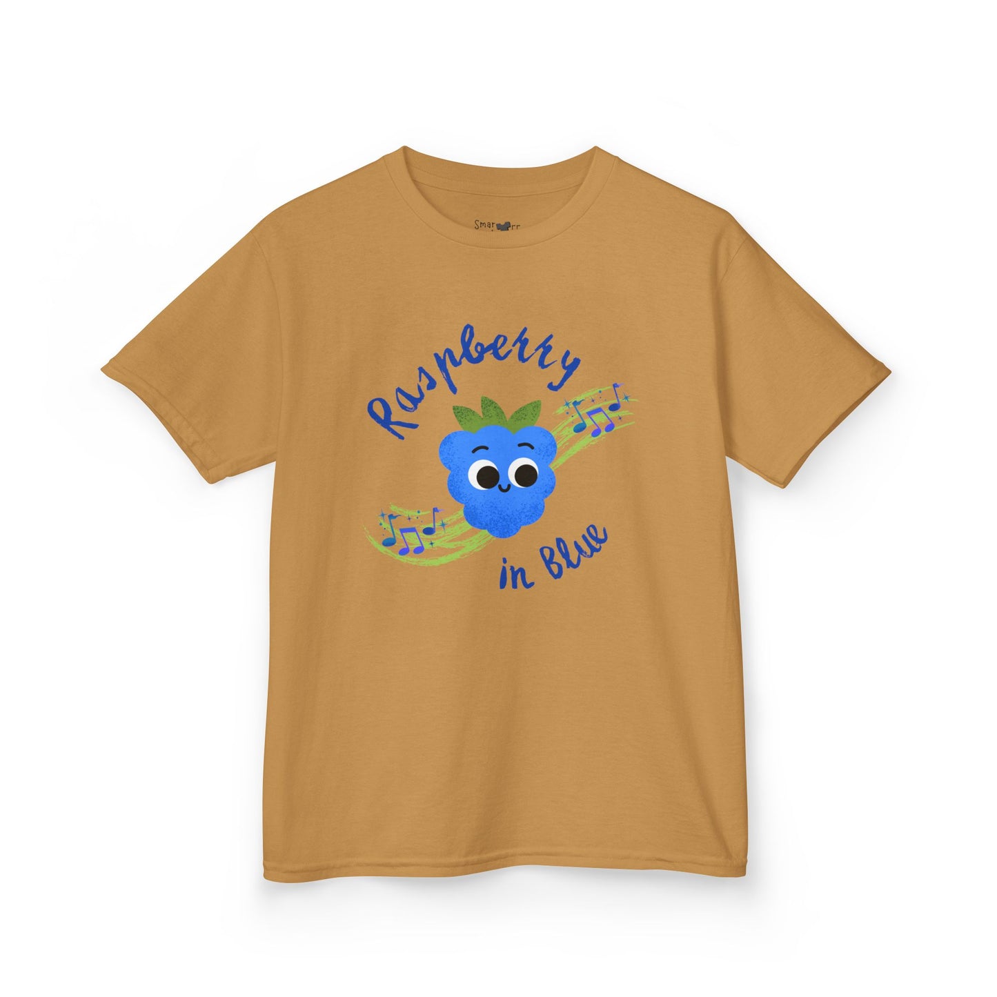 Kids 'Rhapsody in Blue' Raspberry Pun Tee, Cute Kids Shirt, Fun Gift for Children, Summer Outfit, Birthday Gift, Playdate Attire