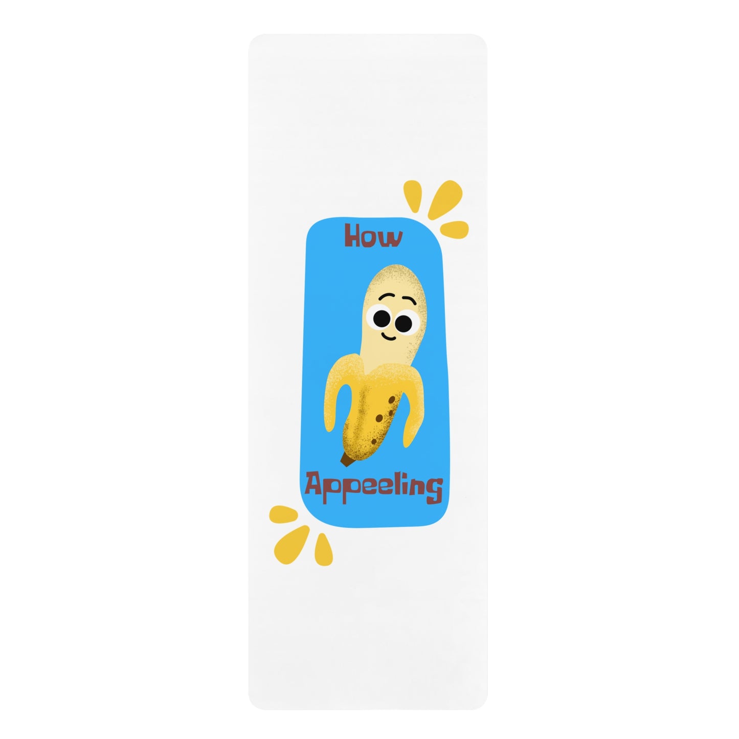 Fun Banana Pun Yoga Mat, Fitness Mat, Cute Exercise Mat, Gift for Yogis, Spa Gift, Gym Accessory