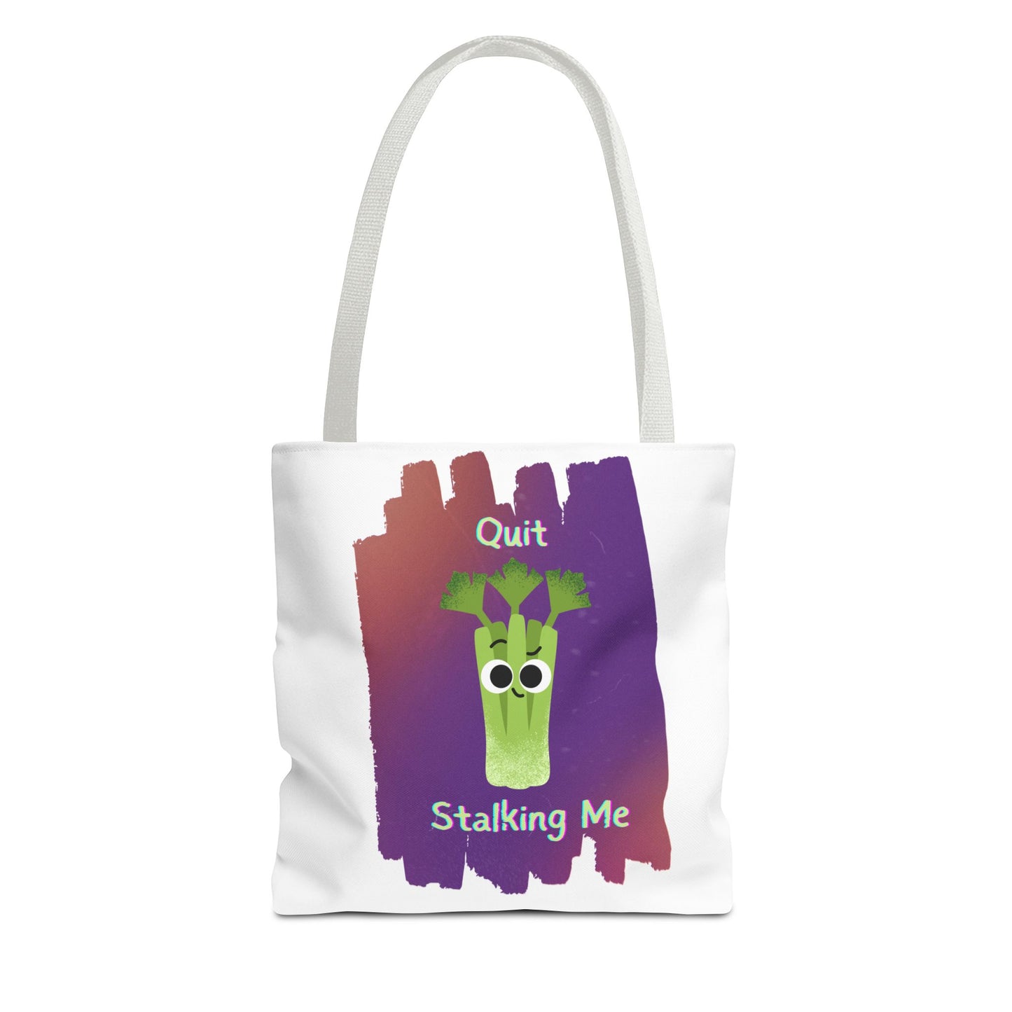 Playful Celery Tote Bag - "Quit Stalking Me" - Funny Shopping Bag, Gift for Veggie Lovers, Gym, Market, Eco-Friendly Bag