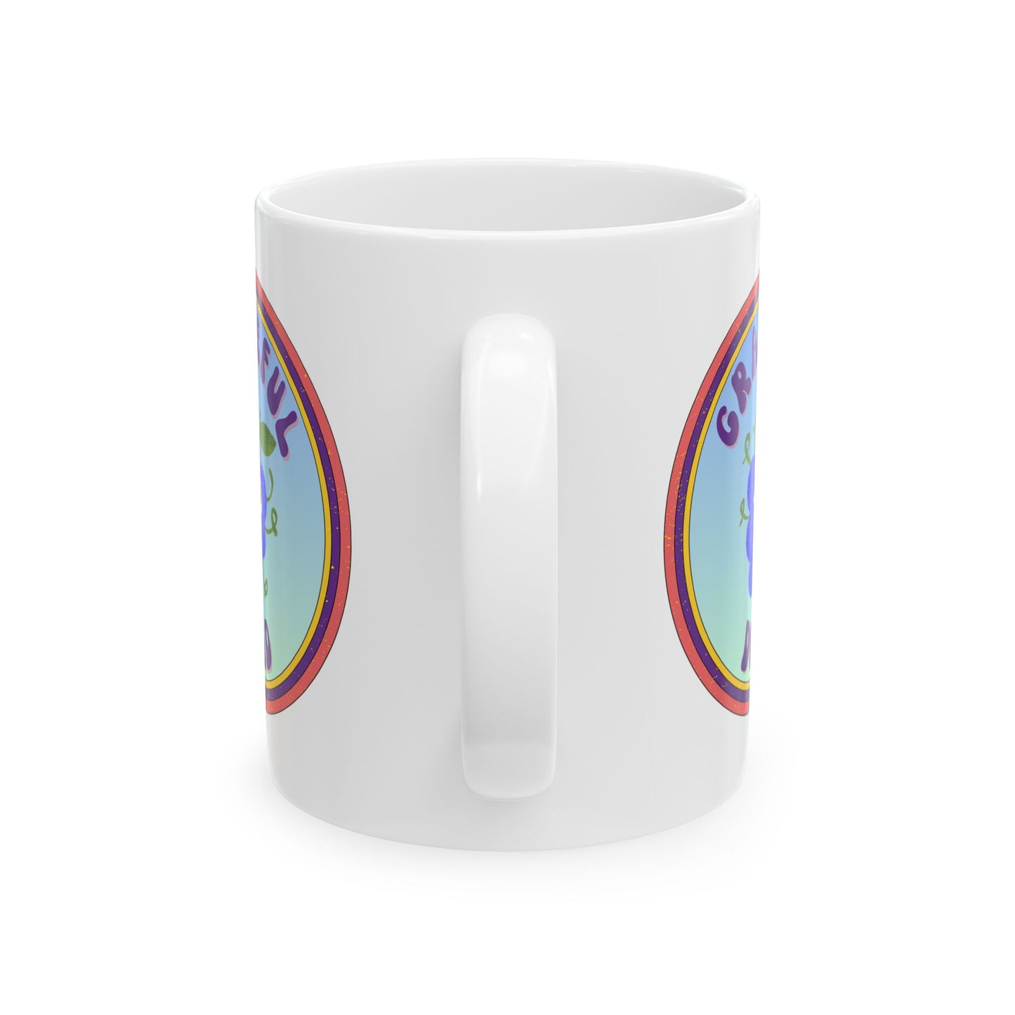 Grateful Heart Ceramic Mug - Inspirational Coffee Cup, Perfect Gift for Friends, Home Decor, Motivational Mug, Everyday Use
