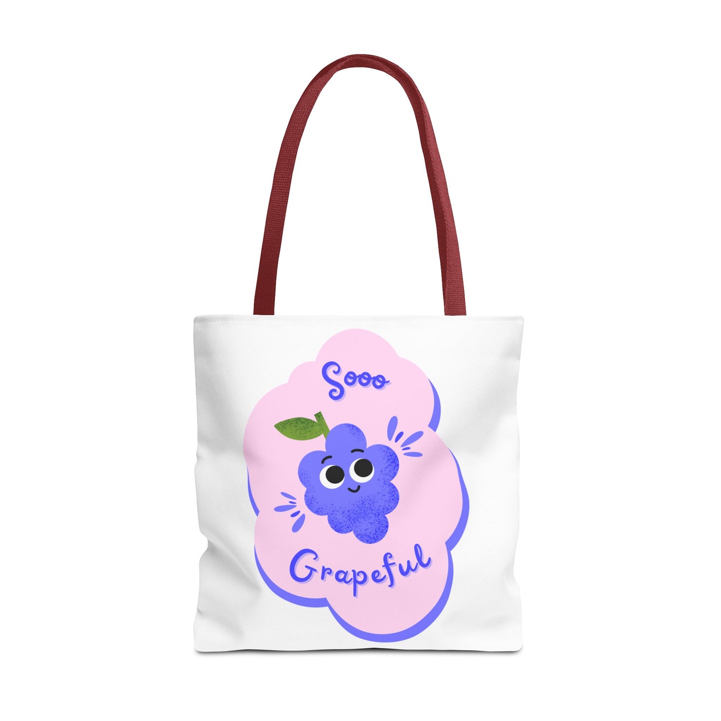 Cute Grape Tote Bag, Sooo Grapeful Shopping Bag, Eco-Friendly Grocery Tote, Fun Fruit Gift, Summer Beach Bag