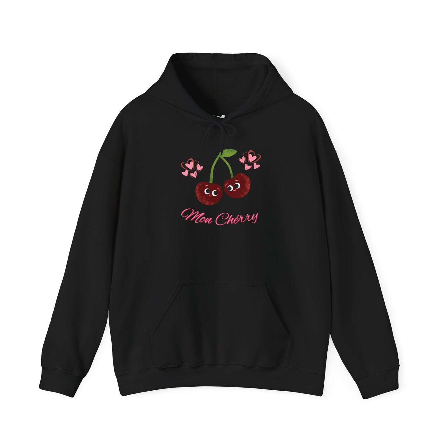 Cute Cherry Graphic Hoodie, Comfy Pullover for Spring, Cherry Lovers Gift, Cozy Pullover for Casual Wear, Fruit Themed Apparel