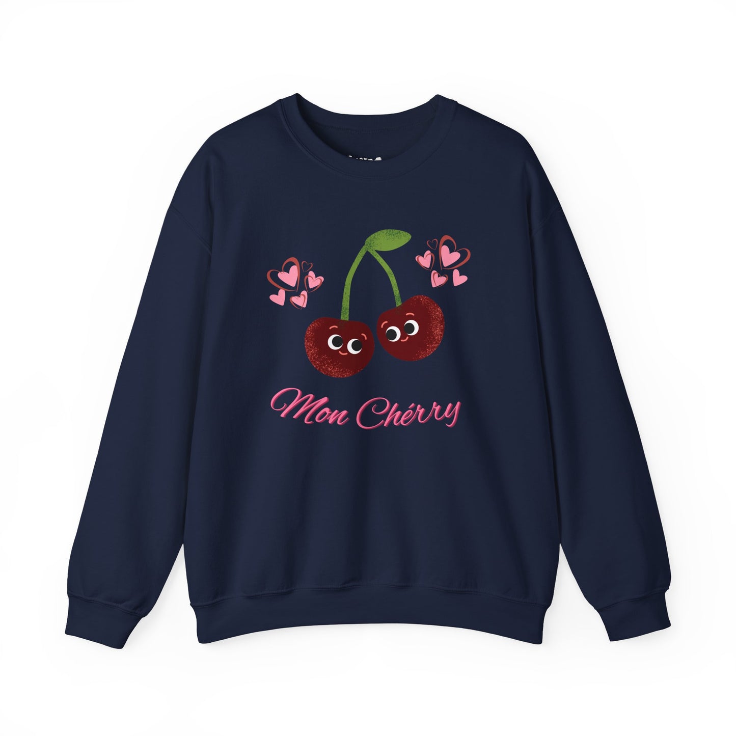 Mon Cherry Funny Fruit Pun Sweatshirt - Cozy Unisex Fashion, Relaxed Style for Everyday Wear, Great Gift Idea