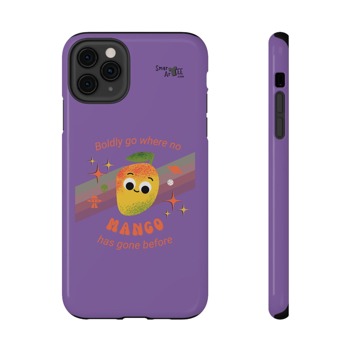 Star Trek Themed Mango Pun Phone Case, Impact-Resistant Case, Quirky Tech Accessory, Cute Phone Cover, Gift for Fruit Lovers