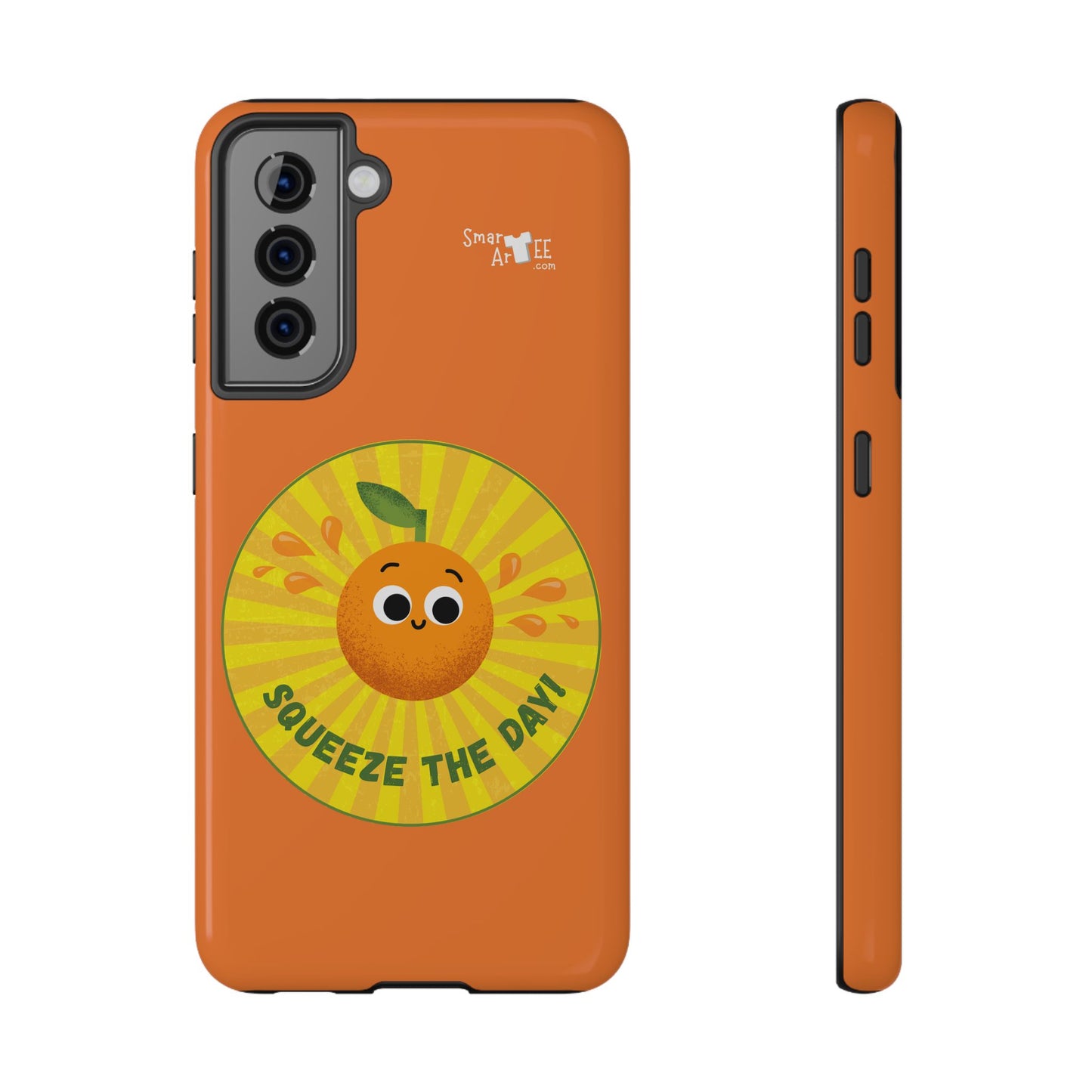 Orange Squeeze Impact-Resistant Case | Fun Phone Cover for Daily Motivation, Gift for Friends, Cute Phone Accessory, Squeeze the Day!
