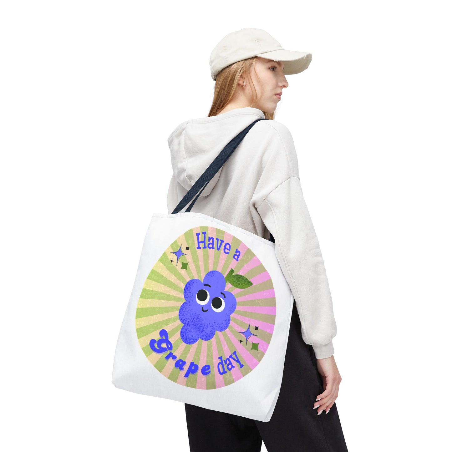 Cute Grape Day Tote Bag - Fun Reusable Shopping Bag, Gift for Fruit Lovers, Eco-Friendly Tote, Summer Bag, Kids' Toy Bag