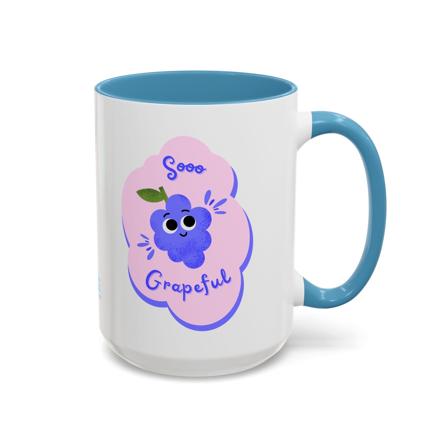 Soo Grapeful Coffee Mug, Funny Cartoon Mug, Cute Ceramic Mug, Gift for Coffee Lovers, Birthday Mug, Colorful Accent Mug