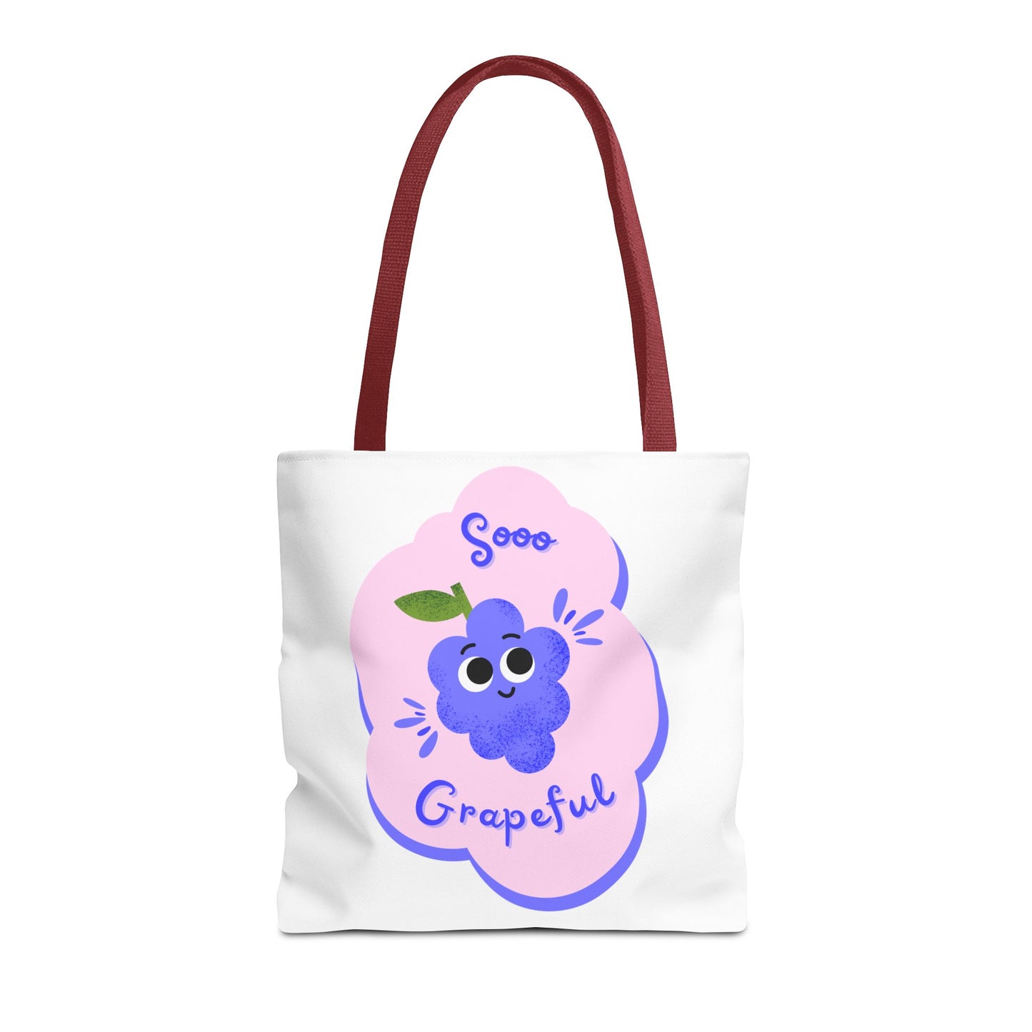 Cute Grape Tote Bag, Sooo Grapeful Shopping Bag, Eco-Friendly Grocery Tote, Fun Fruit Gift, Summer Beach Bag