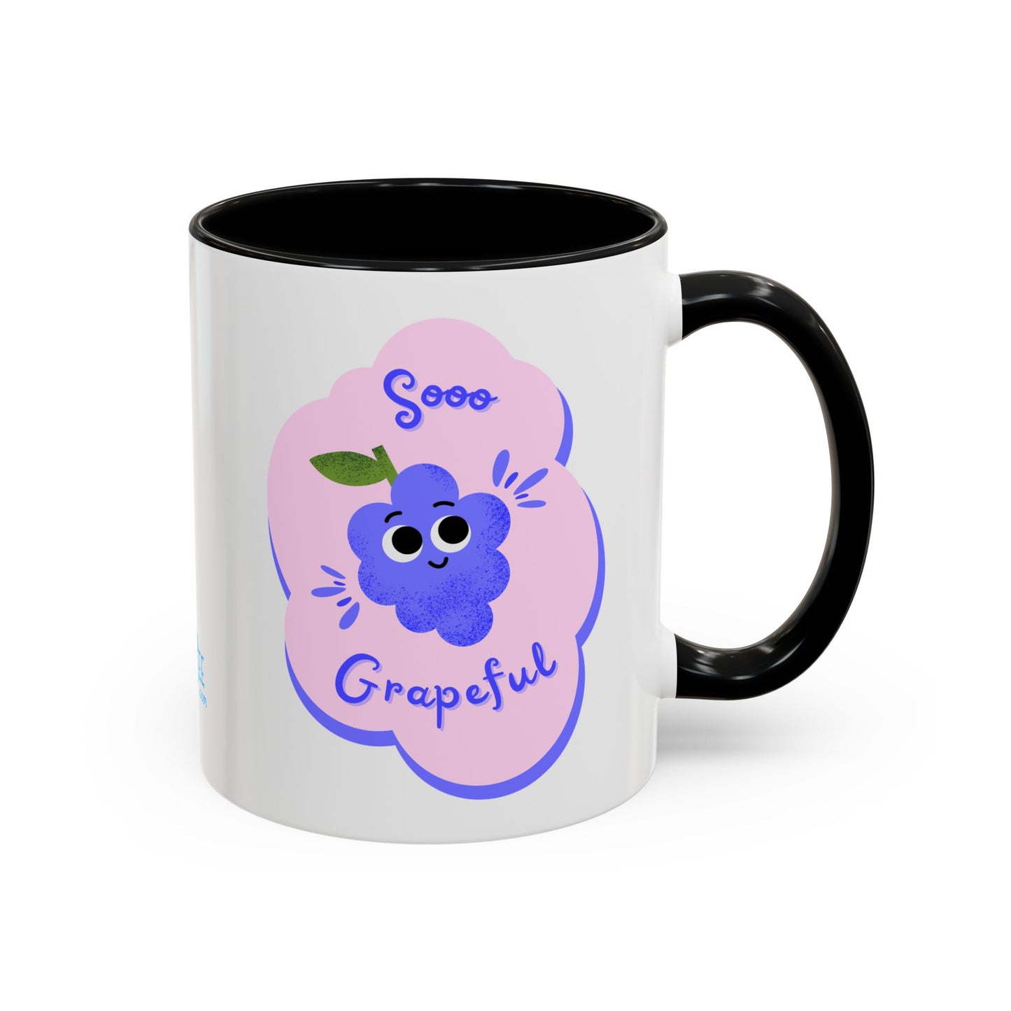 Soo Grapeful Coffee Mug, Funny Cartoon Mug, Cute Ceramic Mug, Gift for Coffee Lovers, Birthday Mug, Colorful Accent Mug