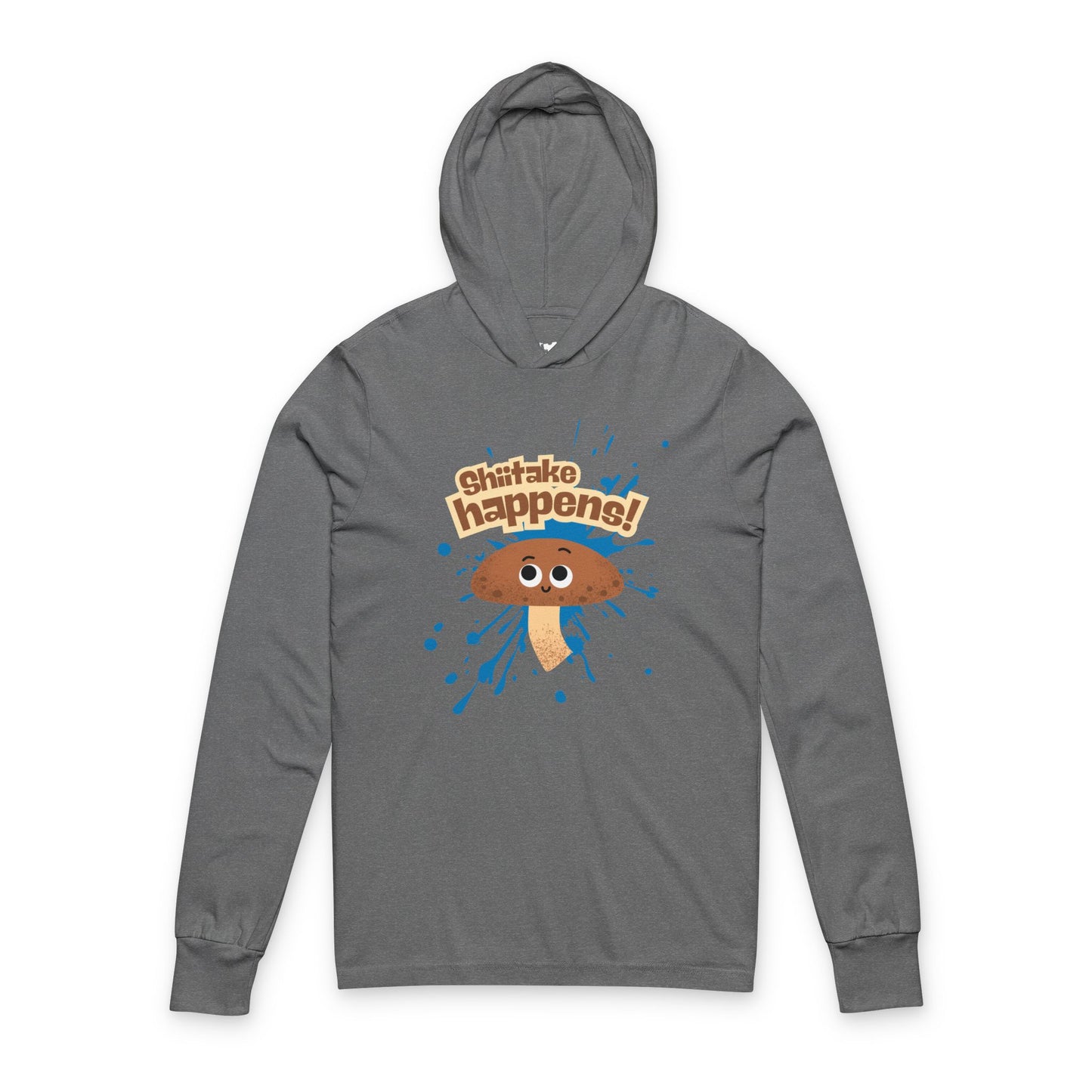 Funny Unisex Hooded Long Sleeve Shirt, Funny Mushroom Puns, Cute Gift for All Ages, Casual Wear, Birthday Surprise, Unique Hooded Top