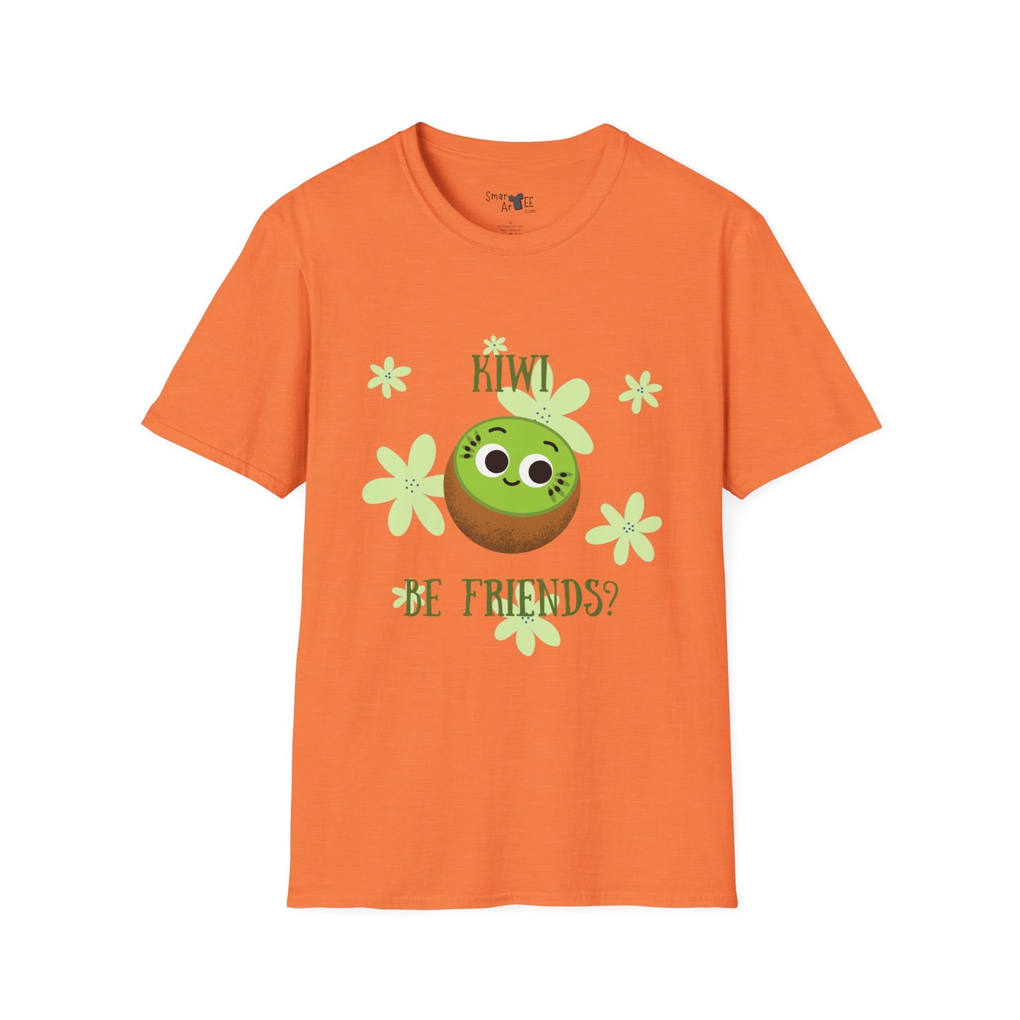 Cute Kiwi Graphic T-Shirt - "Kiwi Be Friends?" Unisex Soft Style Tee, Funny Pun T-Shirt