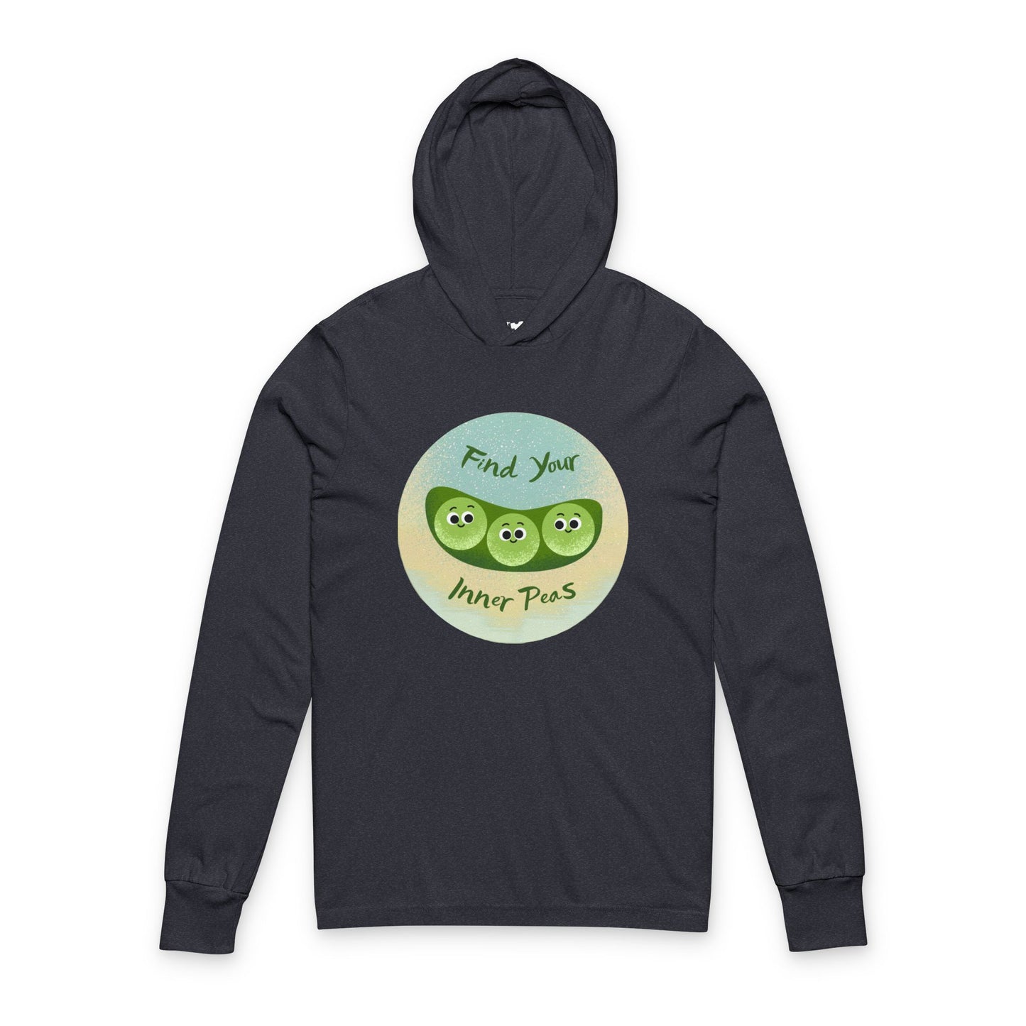 Whimsical Inner Peace Hooded Long Sleeve Shirt - Perfect for Relaxation, Yoga, Meditation, Gifts for Friends, or Casual Outfits