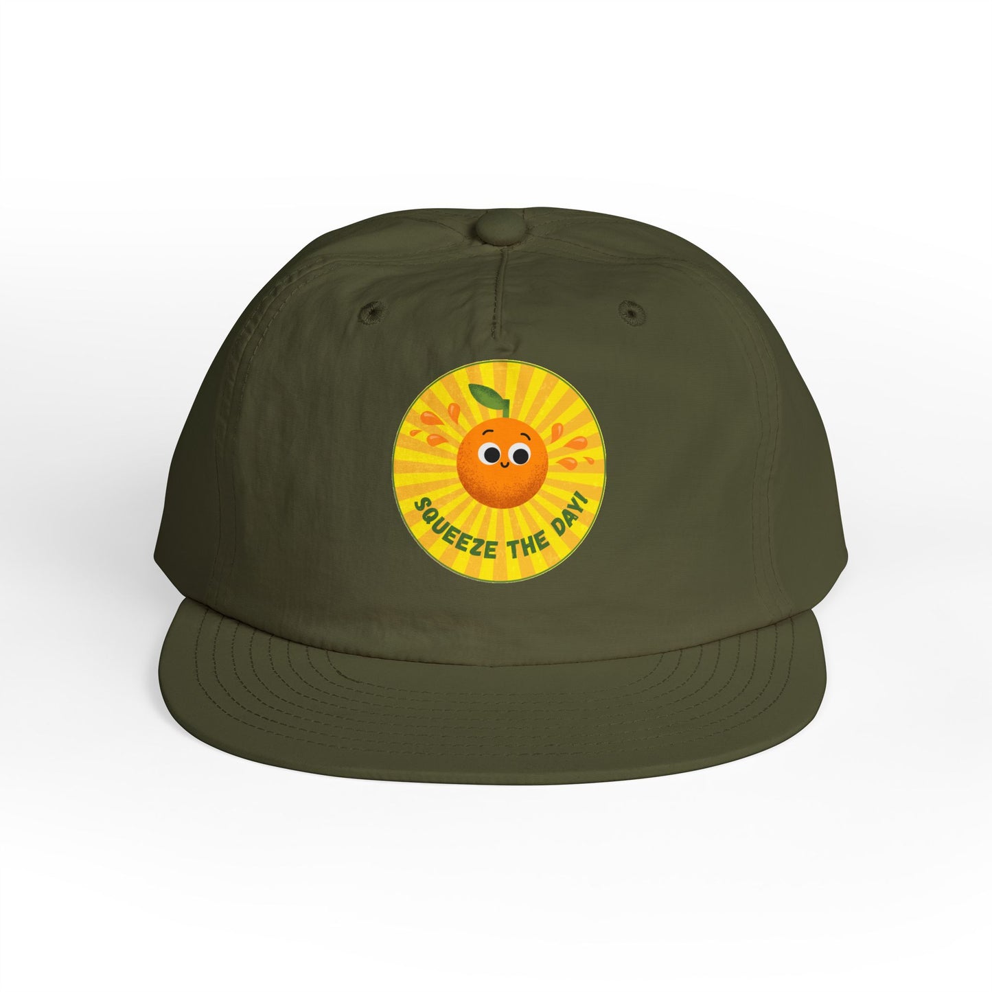 Squeeze the Day Surf Cap, Beach Hat, Summer Accessories, Bright Summer Vibes, Gift for Surfers, Fun Outdoor Gear