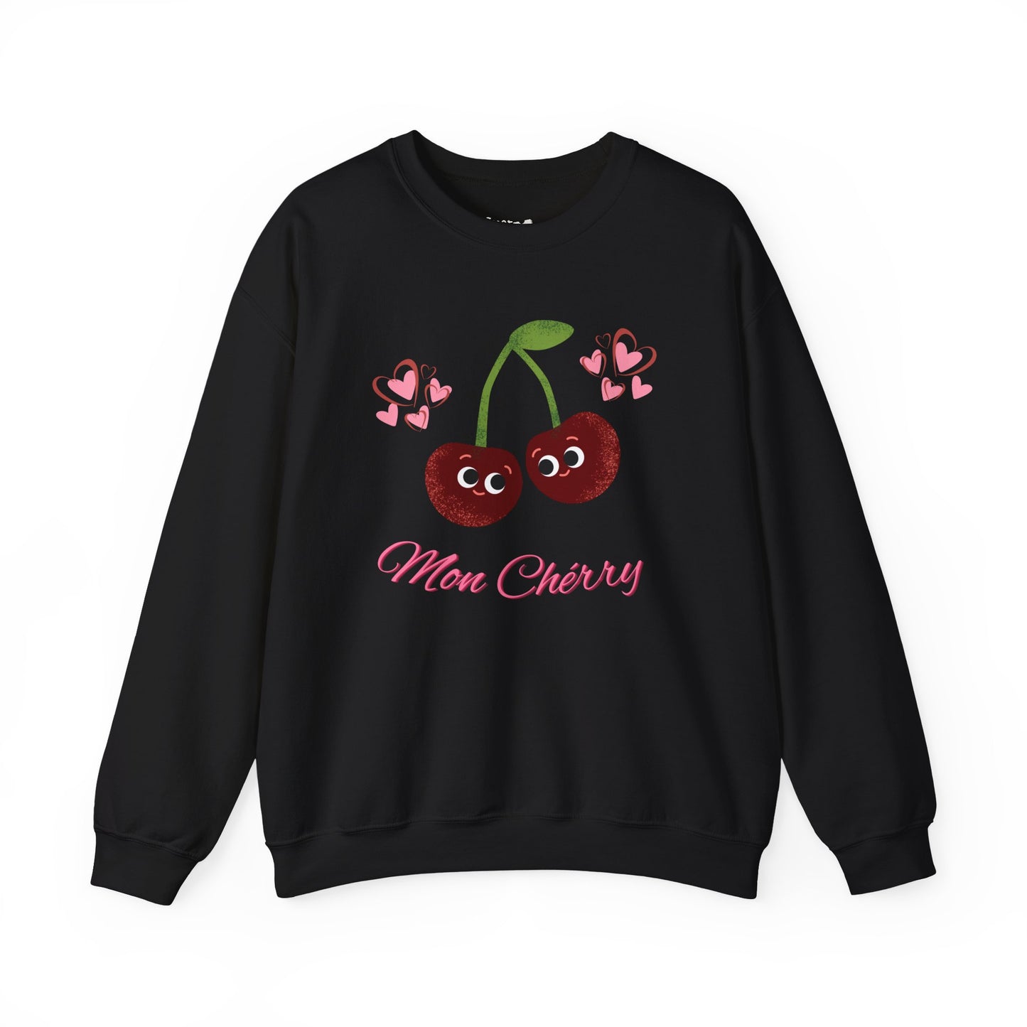 Mon Cherry Funny Fruit Pun Sweatshirt - Cozy Unisex Fashion, Relaxed Style for Everyday Wear, Great Gift Idea