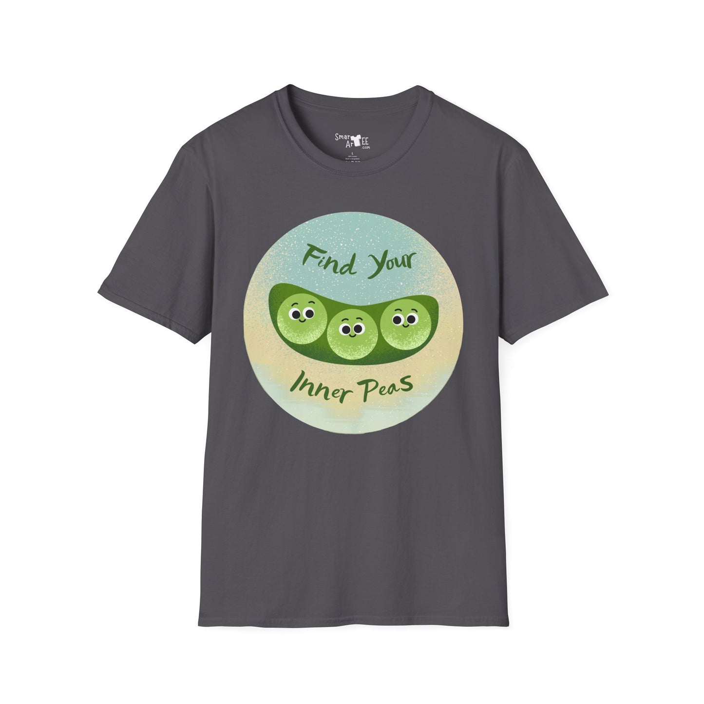 Find Your Inner Peas Unisex Softstyle T-Shirt, Fun Tee, Gift for Veggie Lovers, Cute Casual Wear, Plant-Based Humor Shirt