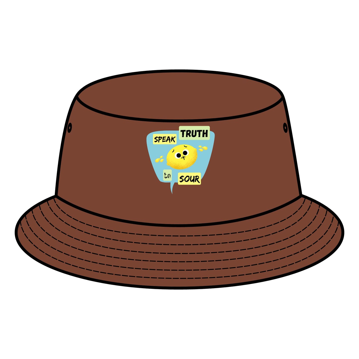 Sour Truth Lemon Pun Bucket Hat, Trendy Sun Hats, Unique Statement Accessory, Summer Fashion, Gift for Friends, Outdoor Fun