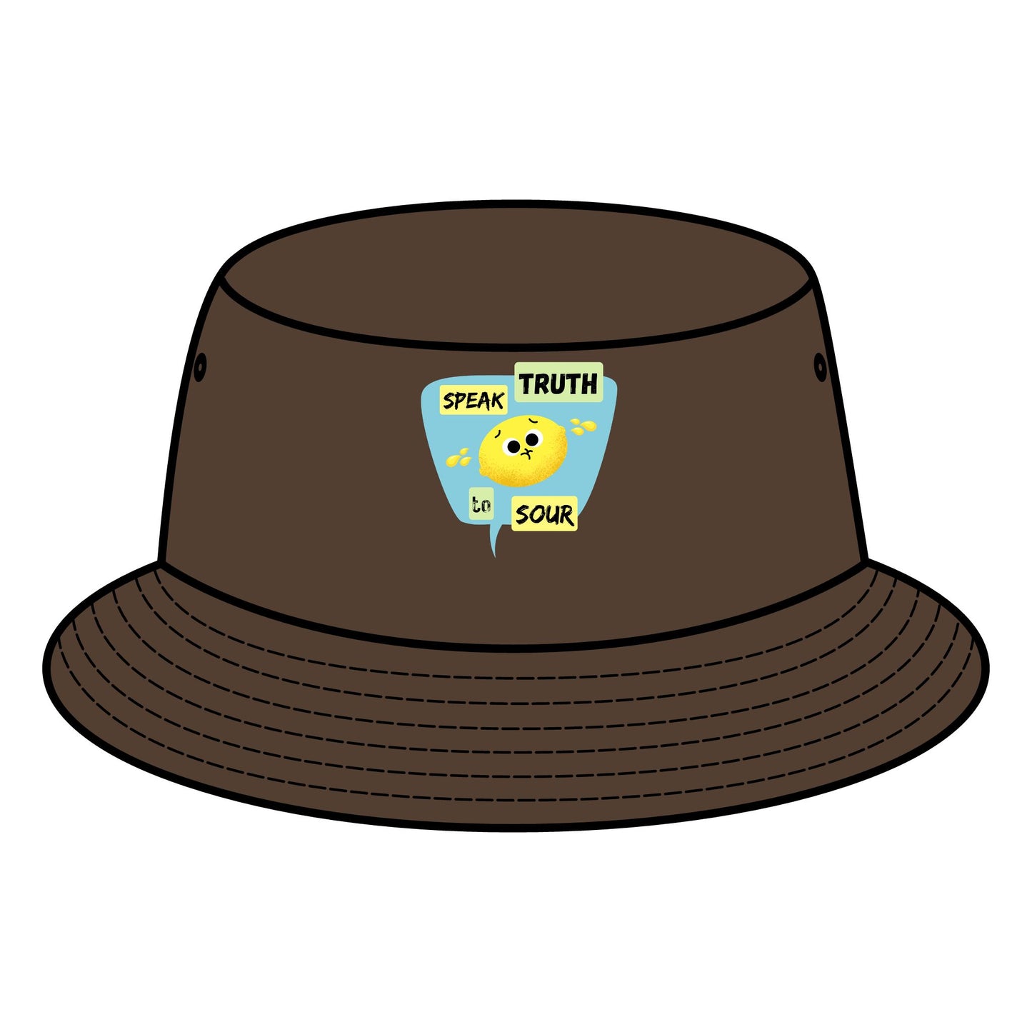 Sour Truth Lemon Pun Bucket Hat, Trendy Sun Hats, Unique Statement Accessory, Summer Fashion, Gift for Friends, Outdoor Fun