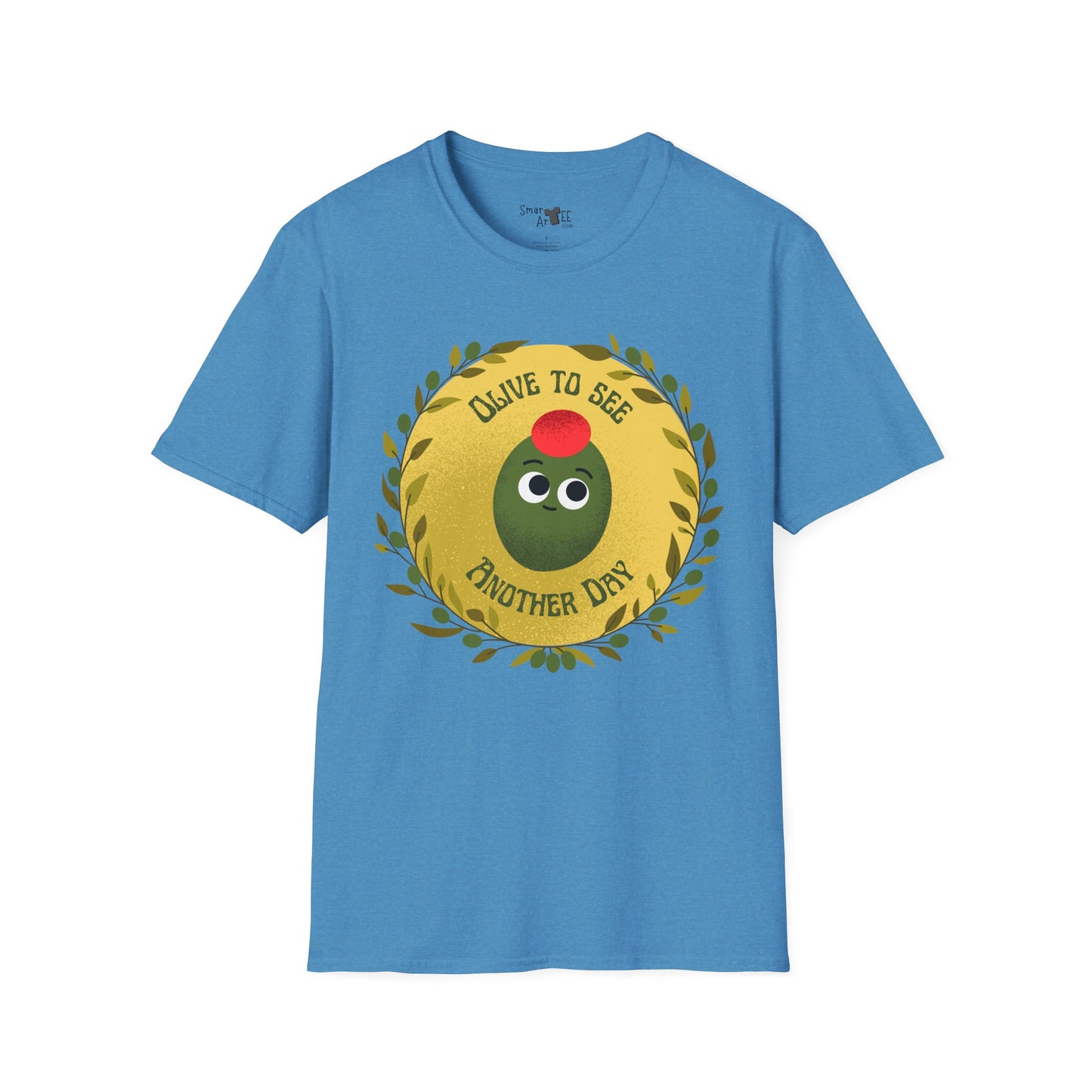 Funny Olive Design Unisex Softstyle T-Shirt - 'Olive to See Another Day' Funny Vegetable Pun, Great Gift Idea, Fun For All