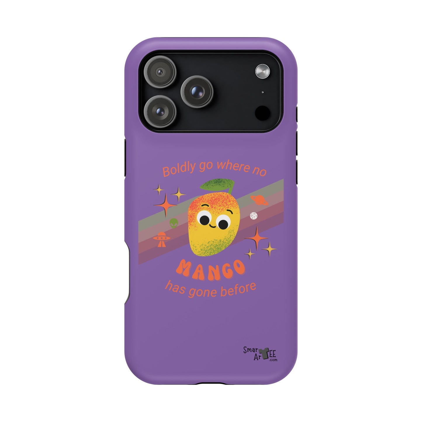 Star Trek Themed Mango Pun Phone Case, Impact-Resistant Case, Quirky Tech Accessory, Cute Phone Cover, Gift for Fruit Lovers