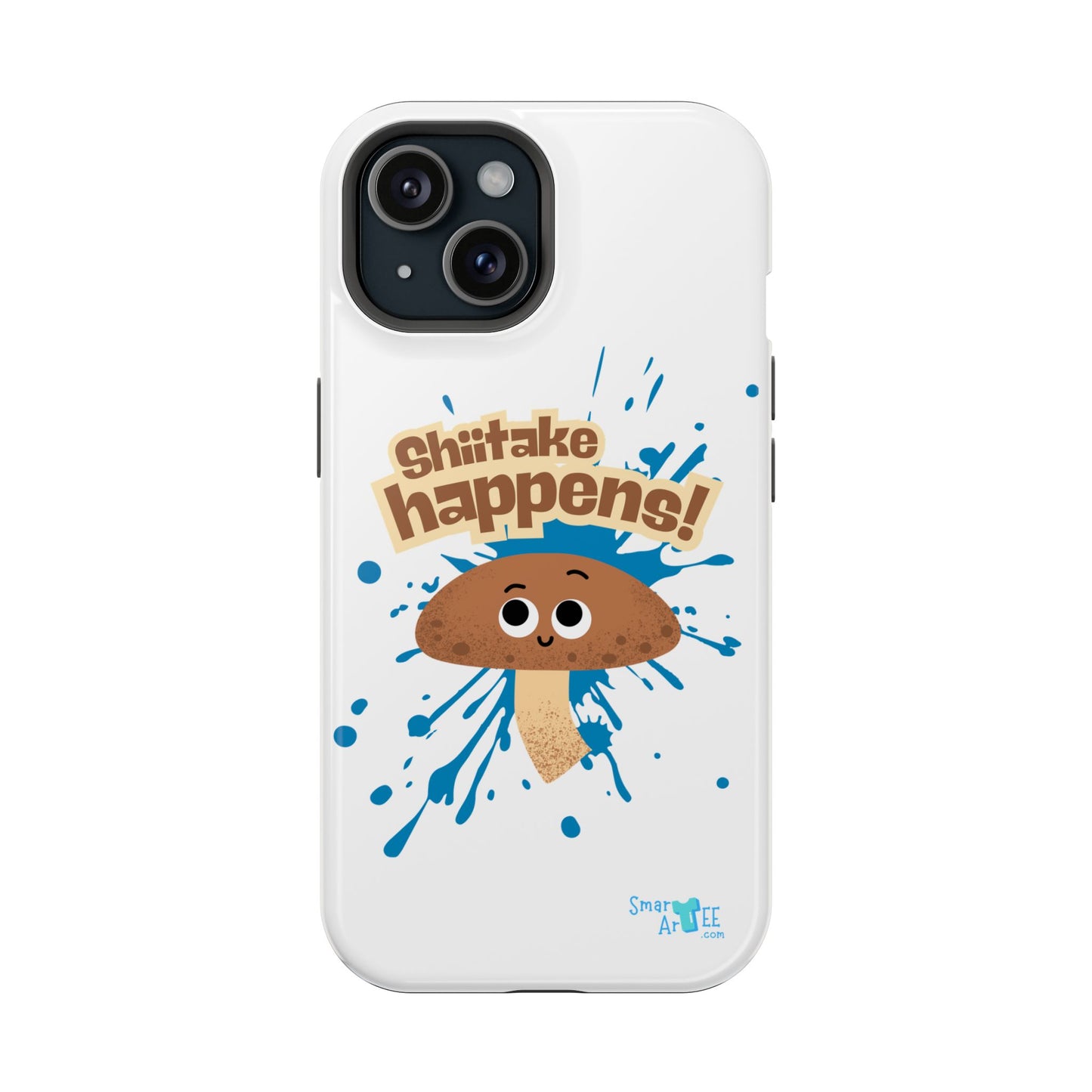 Shiitake Happens Phone Cases, Impact-Resistant Case, Funny Mushroom Case, Quirky Protection for Smartphone, Playful Accessory