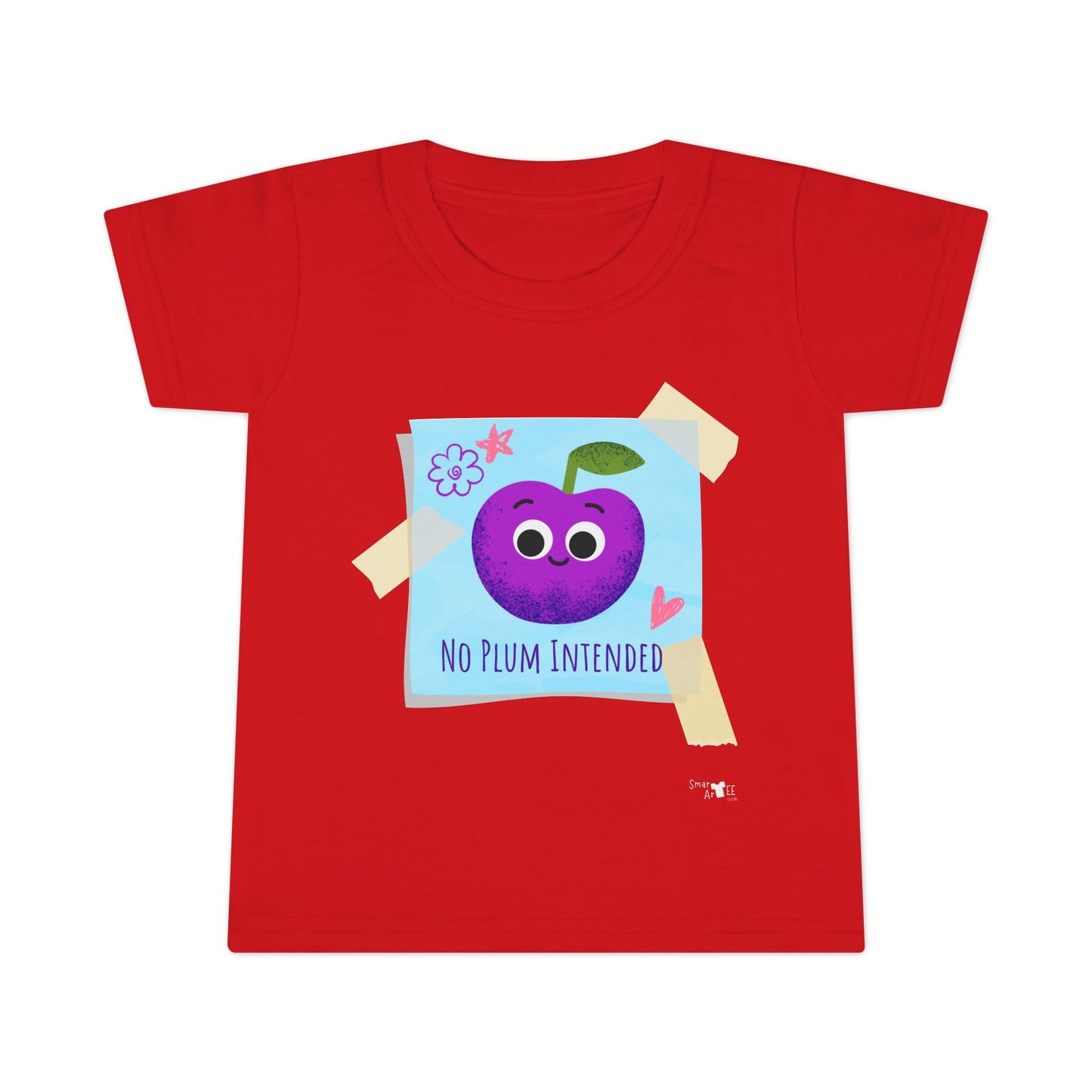 Toddler Shirt with Cute Plum Design - "No Plum Intended" Fun Gift for Kids, Playful Toddler Apparel, Birthday Gift, Summer Style