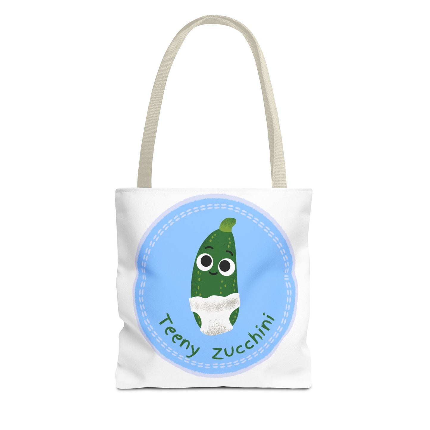 Cute Teeny Zucchini Tote Bag, Eco-Friendly Shopping Bag, Reusable Grocery Tote, Fun Gift for Veggie Lovers, Everyday Carryall