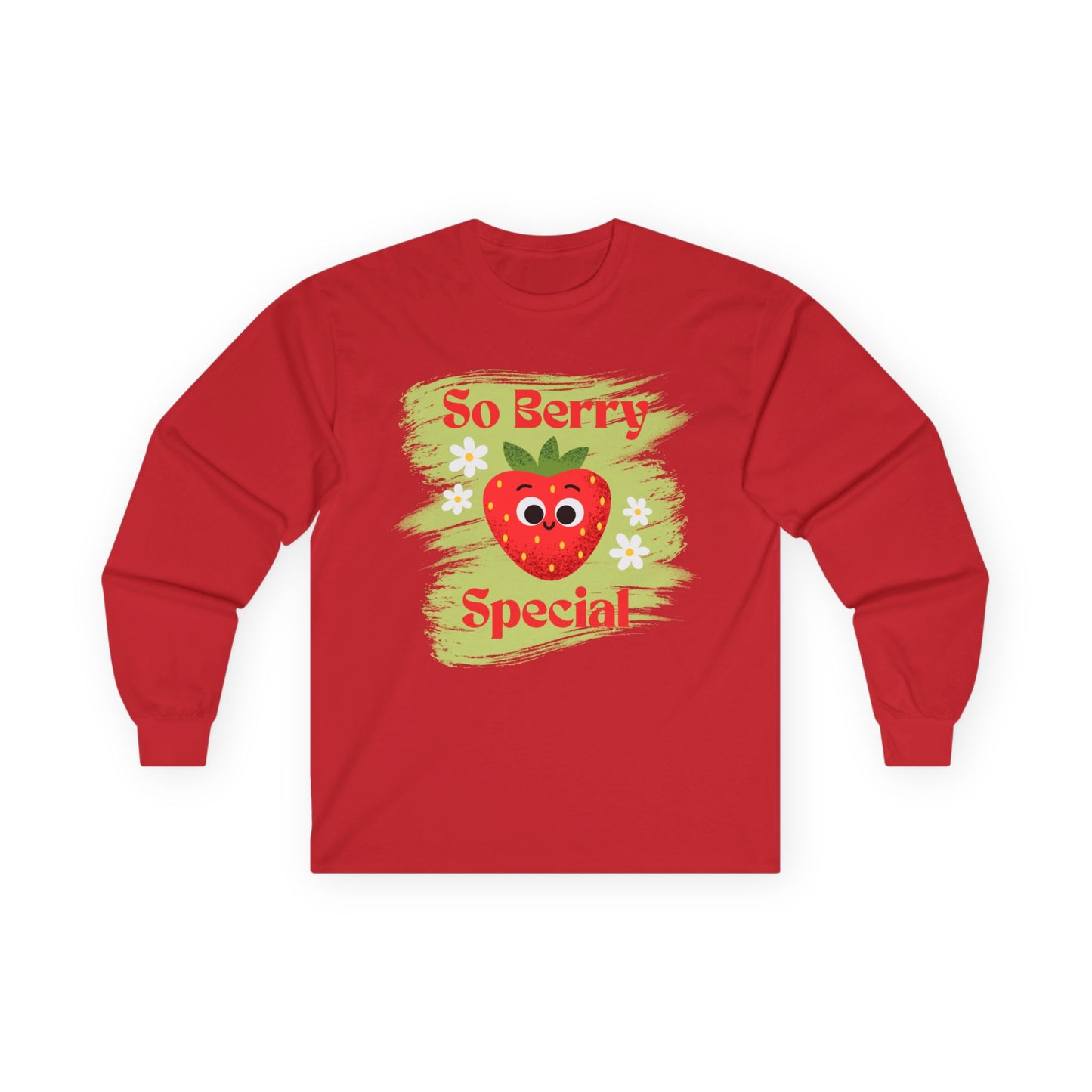 So Berry Special Long Sleeve Tees | Cute Strawberry Graphic Tee, Unisex Family Apparel, Summer, Gift for Friends, Love and Friendship